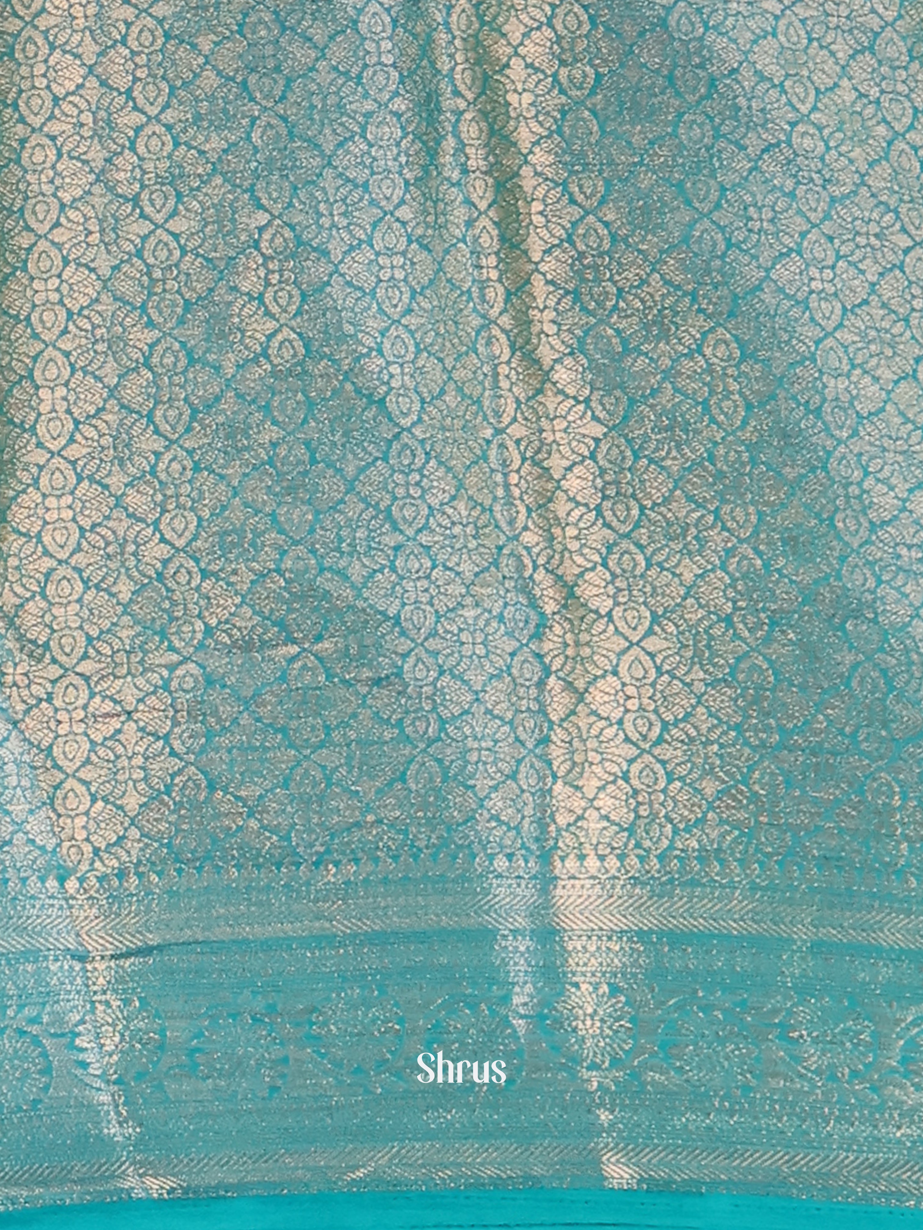 Green & Blue - Semi Mysoresilk Saree - Shop on Shrus.com