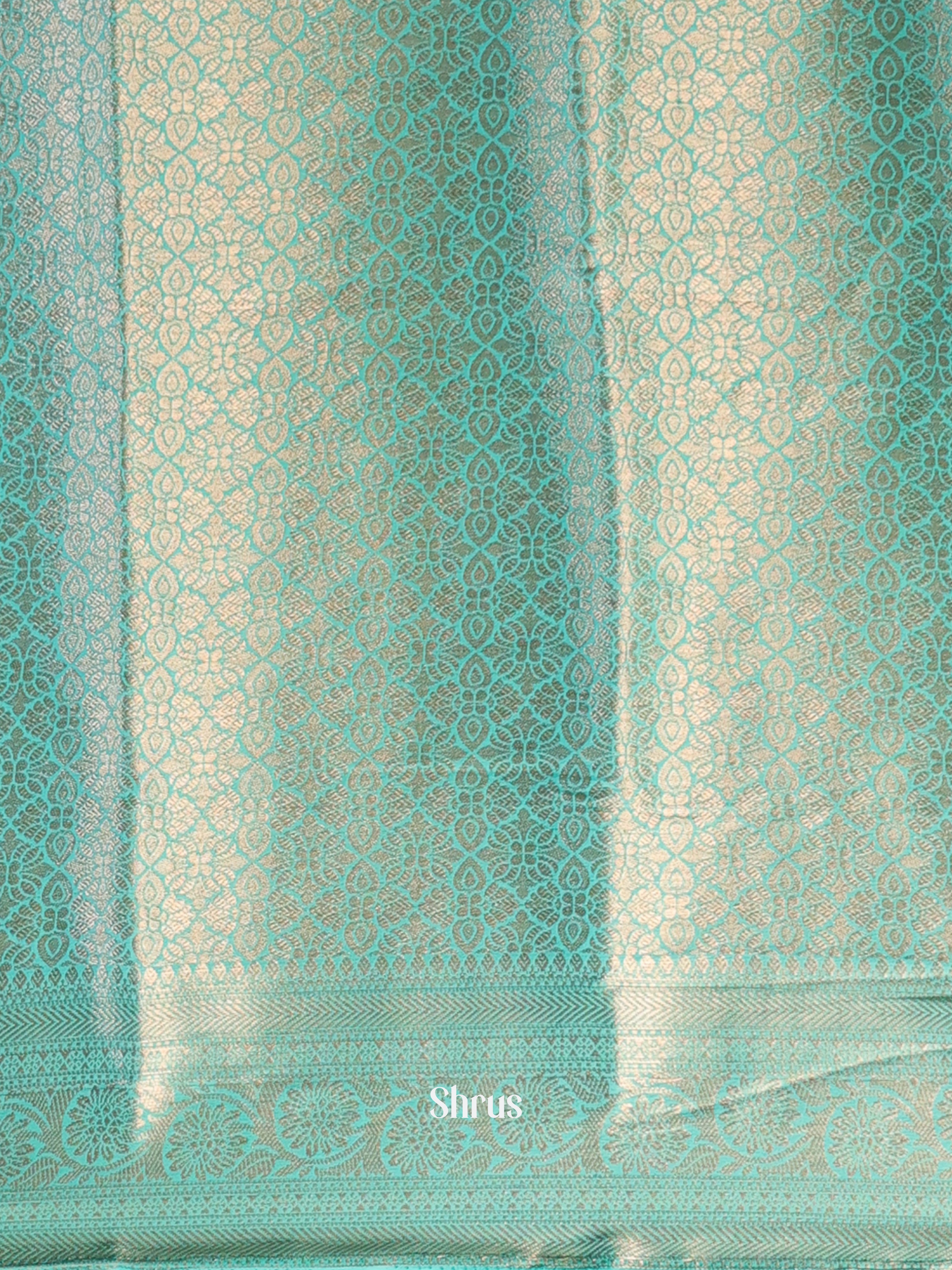 Blue - Semi Mysoresilk Saree - Shop on Shrus.com