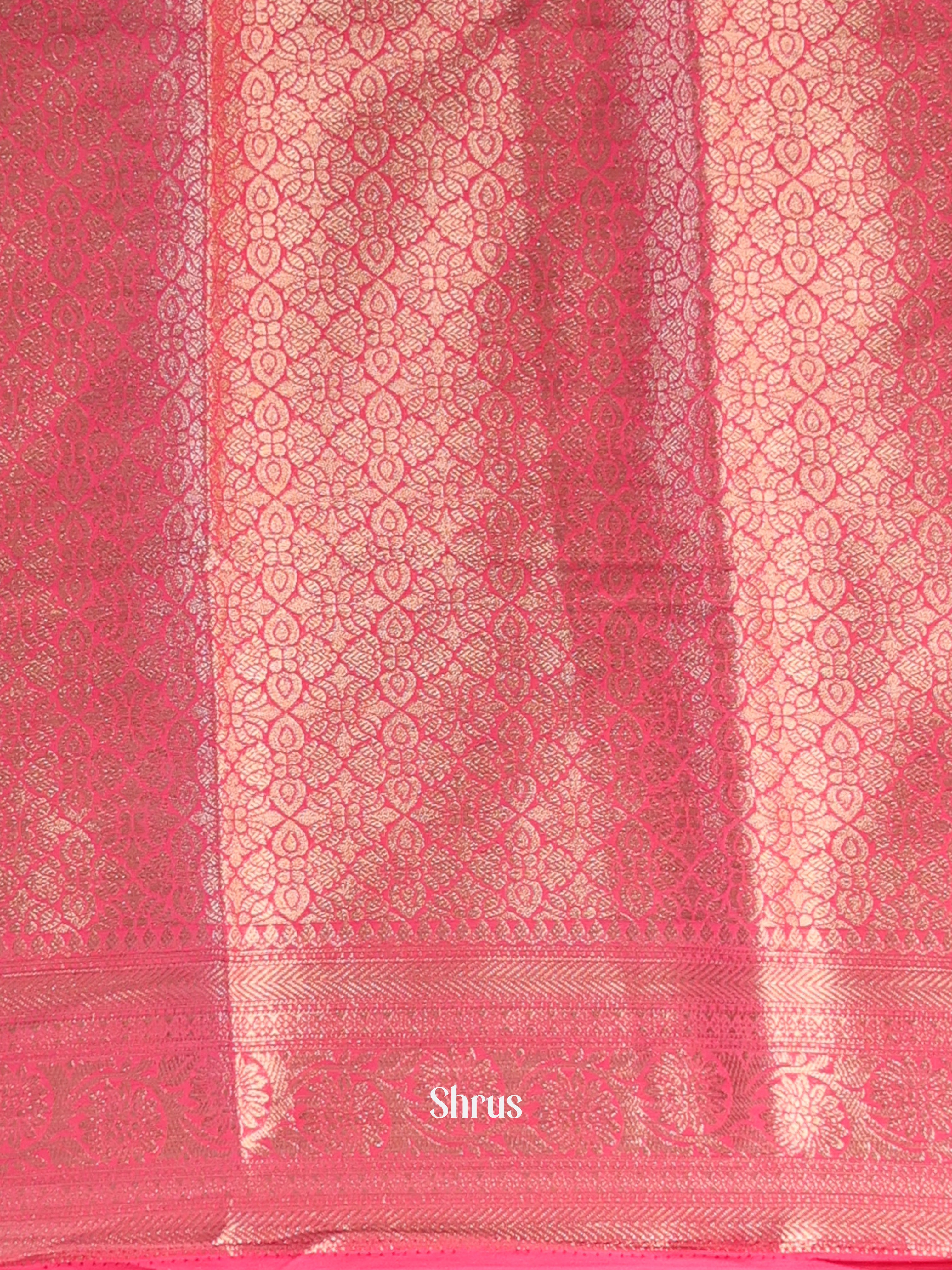 Blue & Pink - Semi Mysoresilk Saree - Shop on Shrus.com