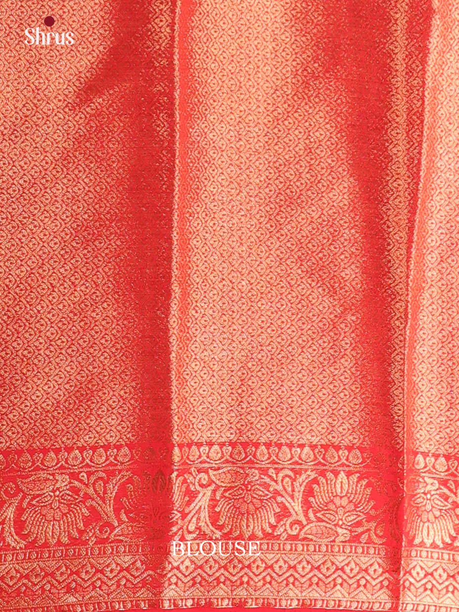 Black & Red- Semi Mysoresilk Saree - Shop on Shrus.com