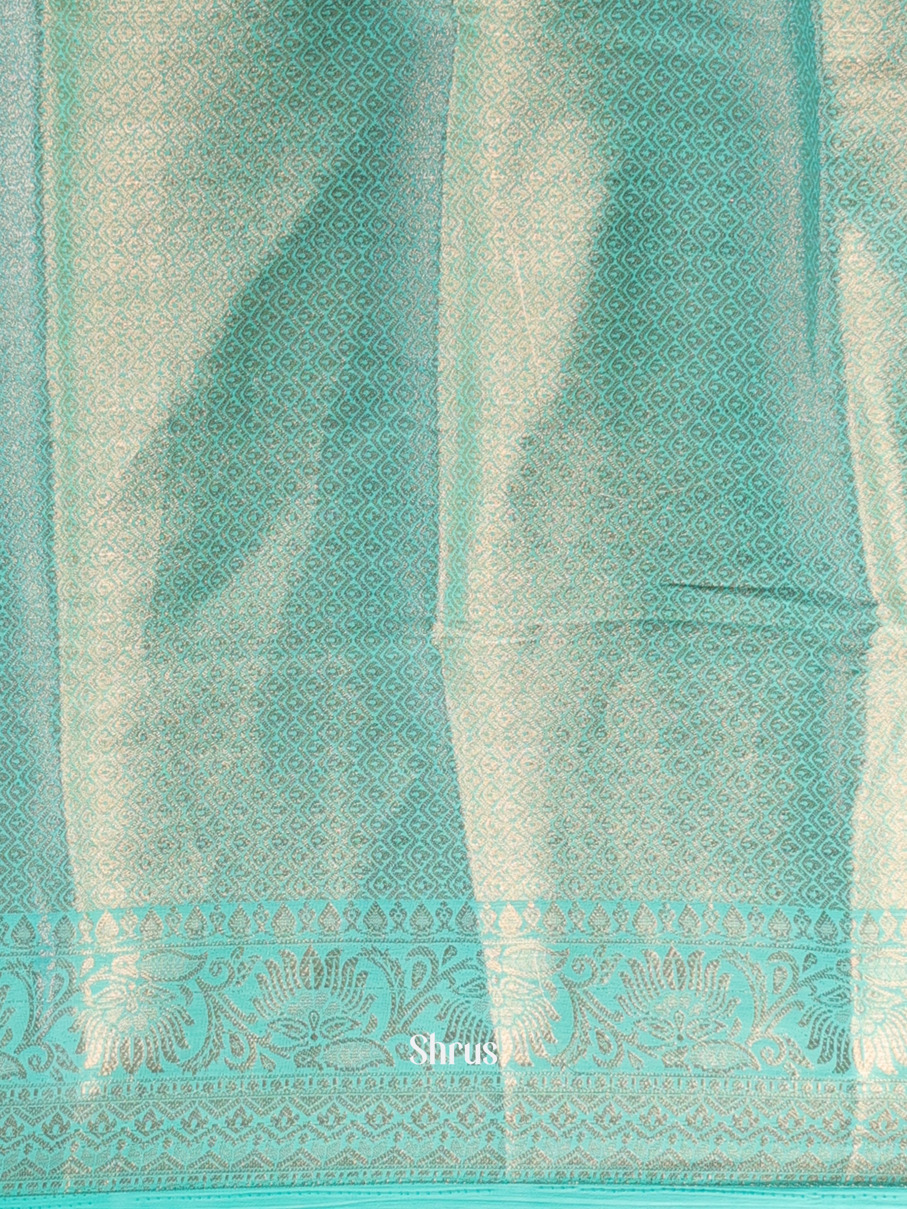 Blue - Semi Mysoresilk Saree - Shop on Shrus.com