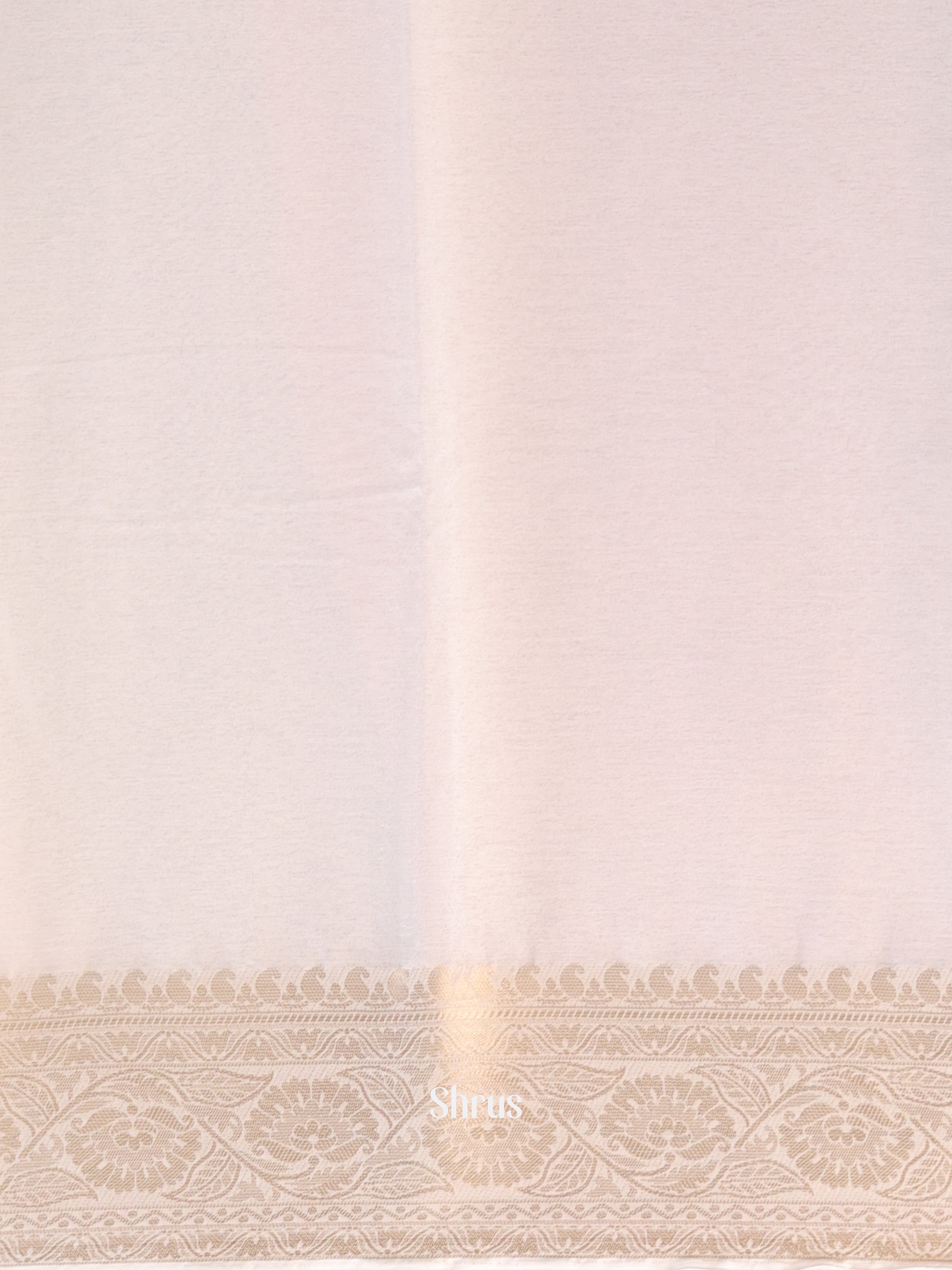 Cream - Semi Mysoresilk Saree - Shop on Shrus.com