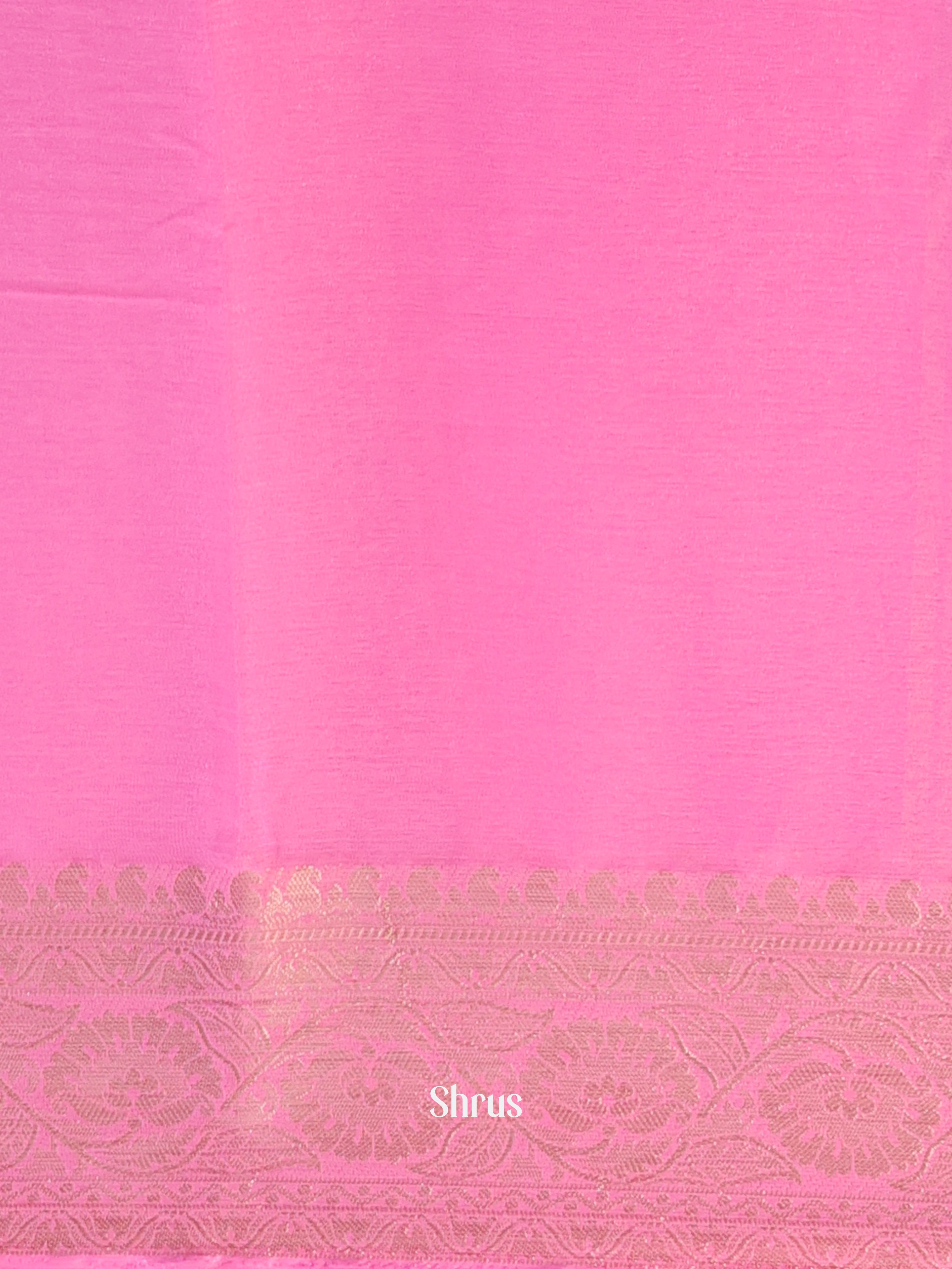 Pink - Semi Mysoresilk Saree - Shop on Shrus.com