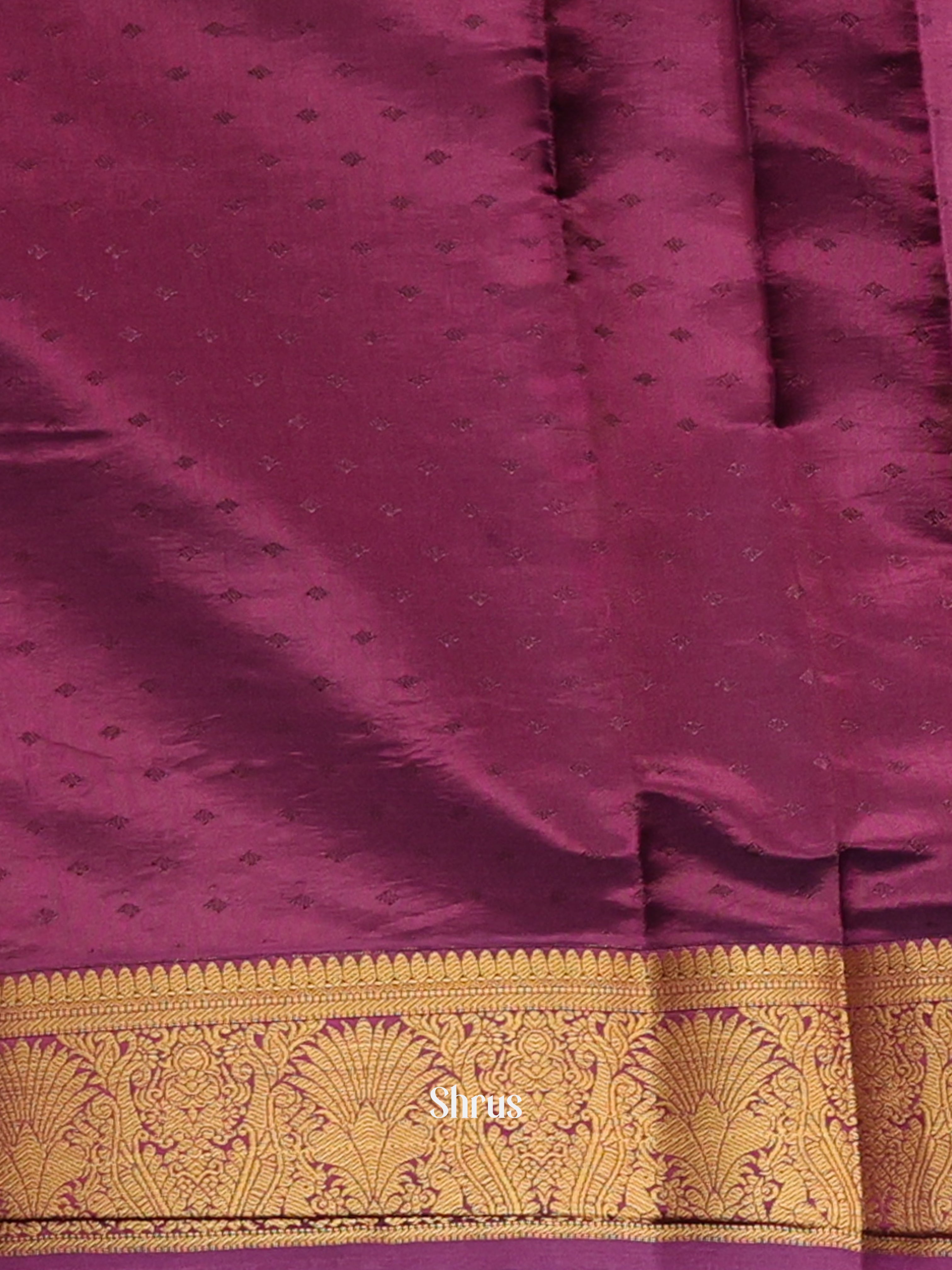 Peacock Blue & Purple - Printed Silk Saree - Shop on Shrus.com