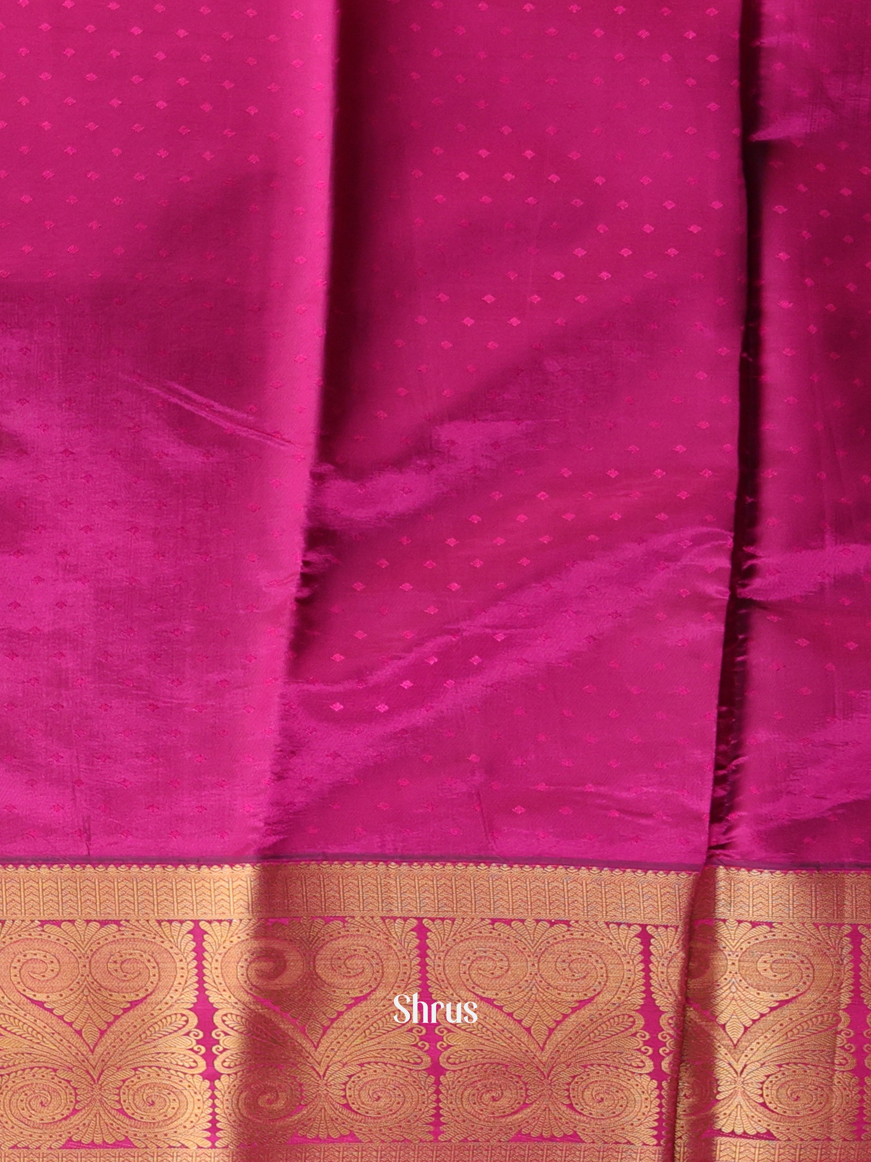 Green & Purple - Printed Silk Saree - Shop on Shrus.com