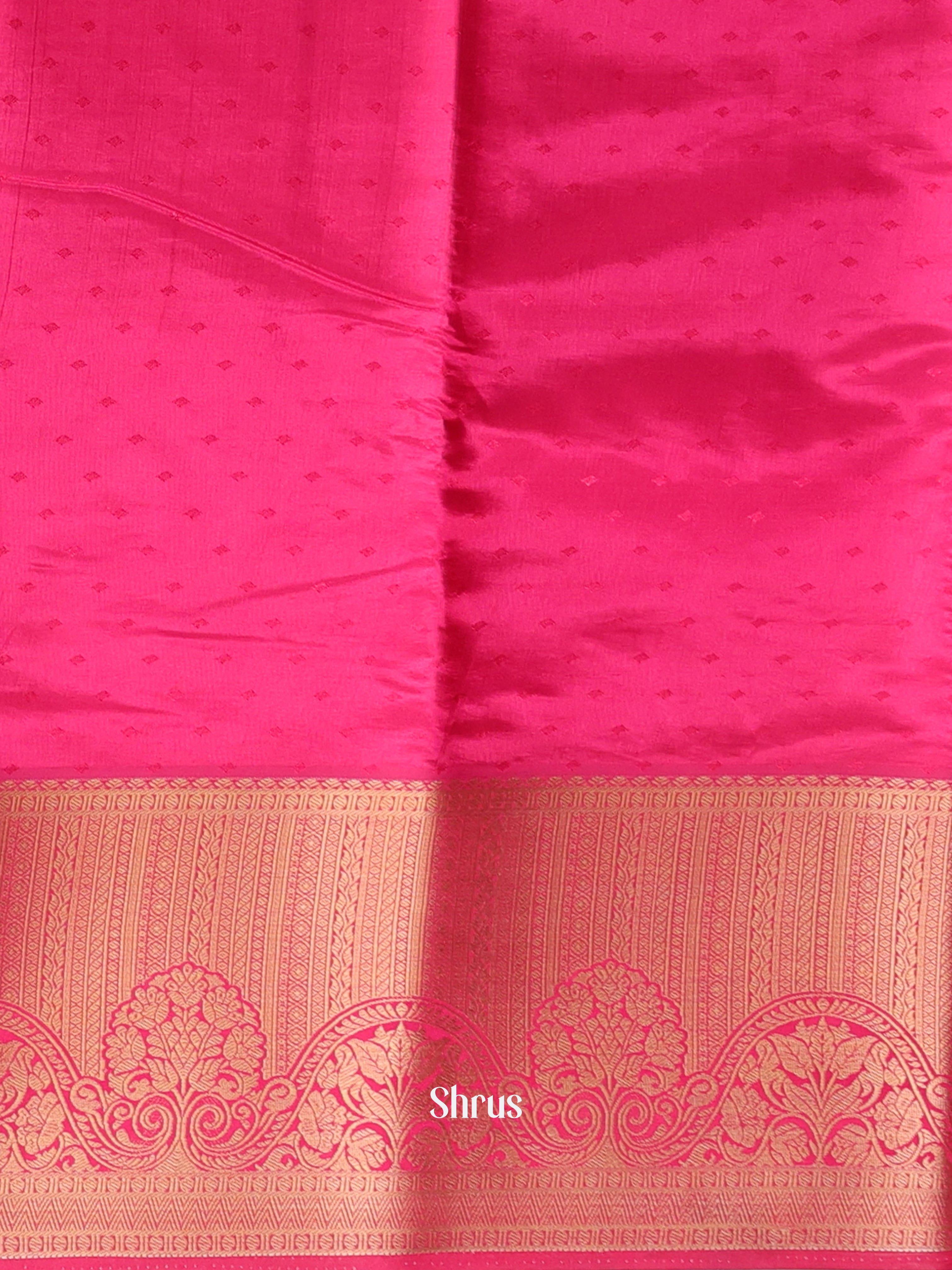 Brown & Pink - Printed Silk Saree - Shop on Shrus.com