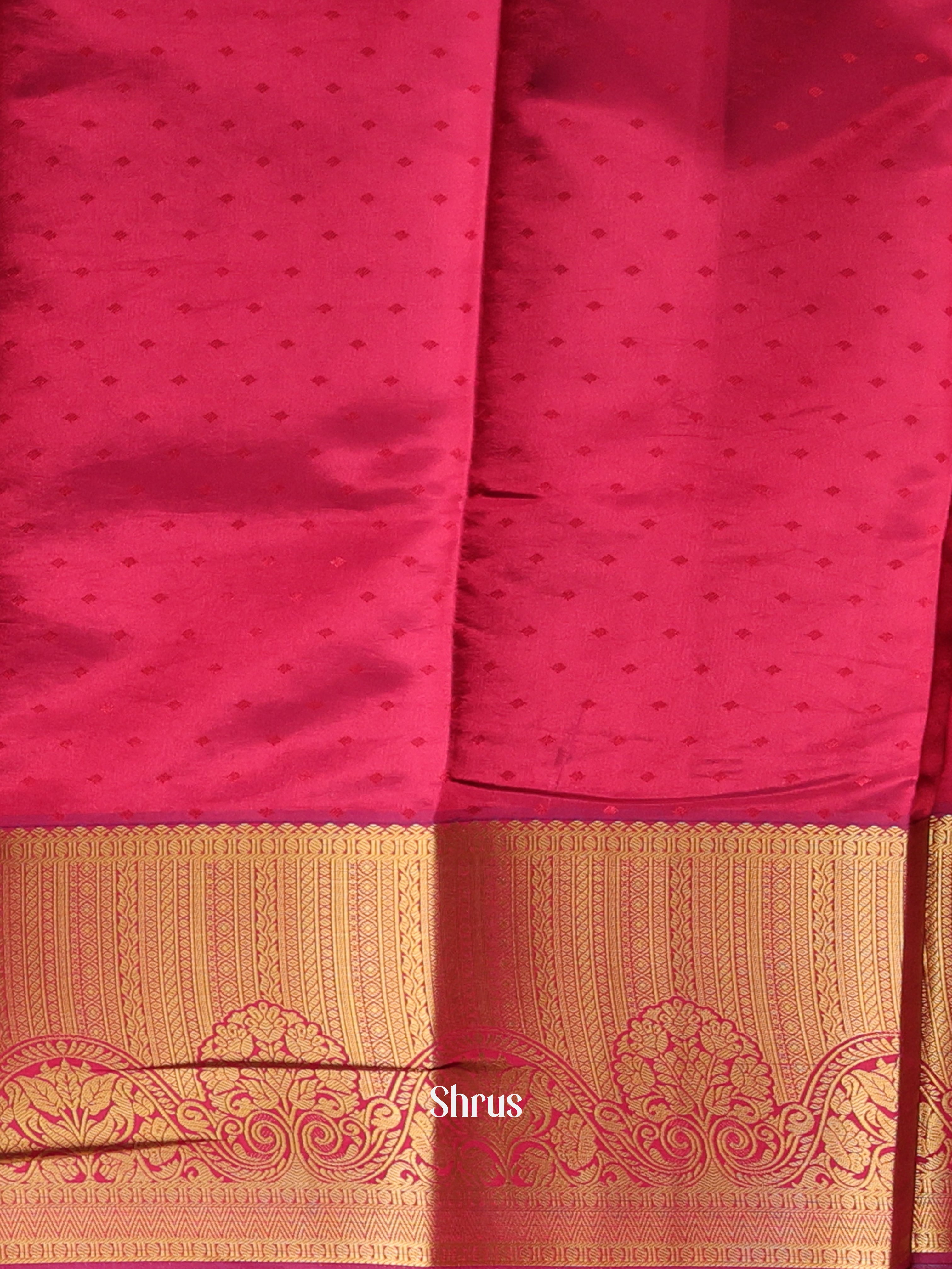 Brown & Purple - Printed Silk Saree - Shop on Shrus.com