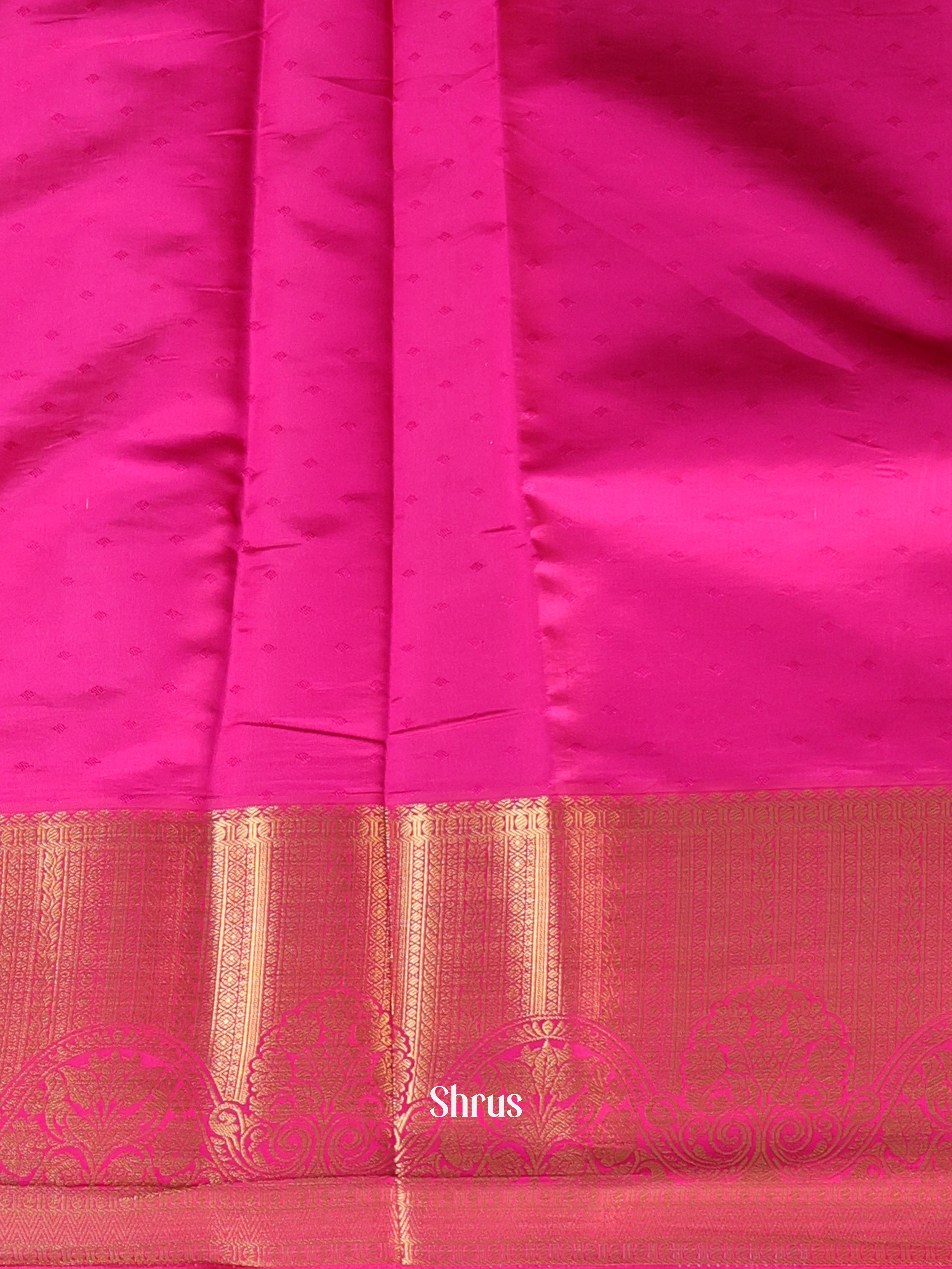 Brick & Pink - Printed Silk Saree - Shop on Shrus.com