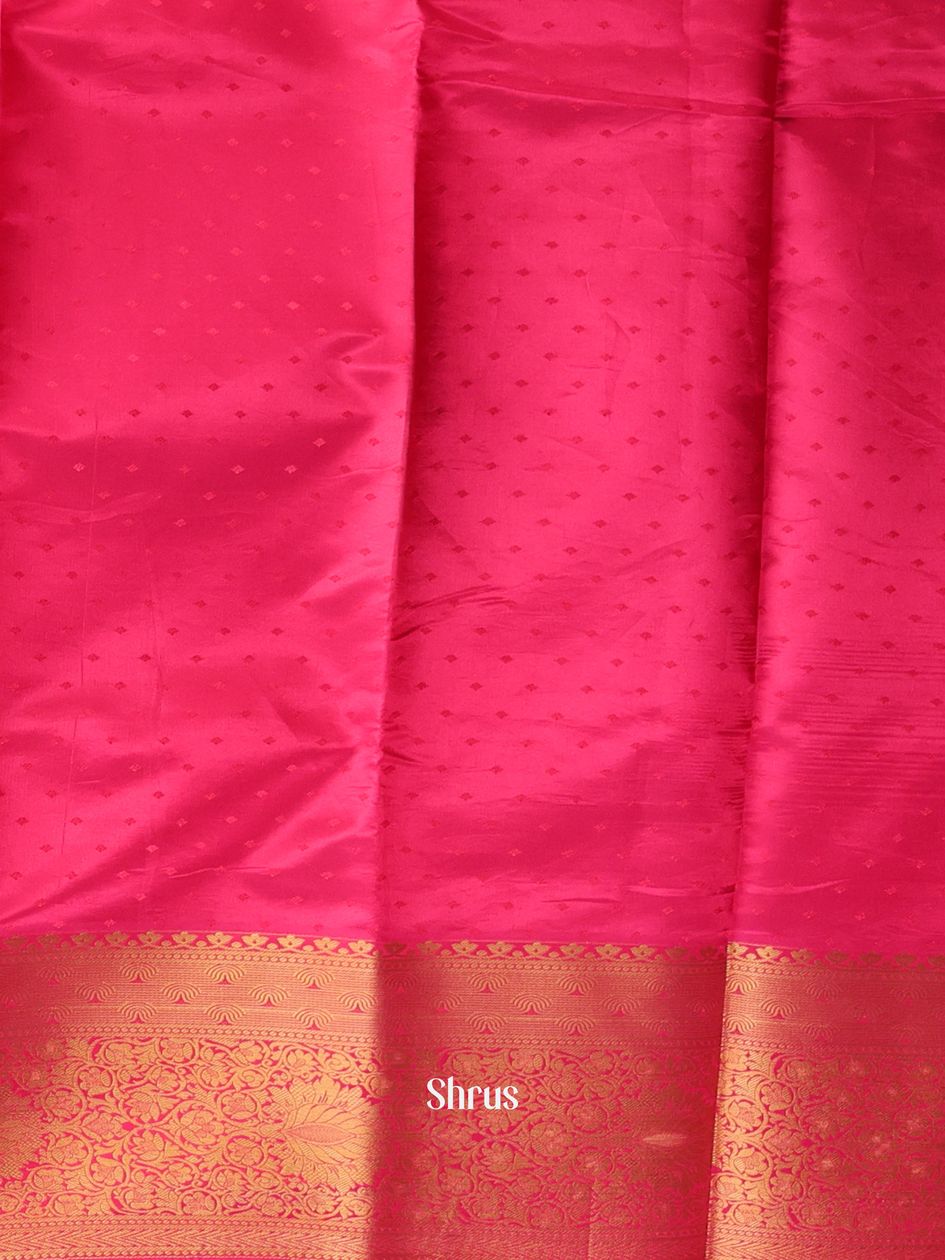 Peach & Majenta- Printed Silk Saree - Shop on Shrus.com