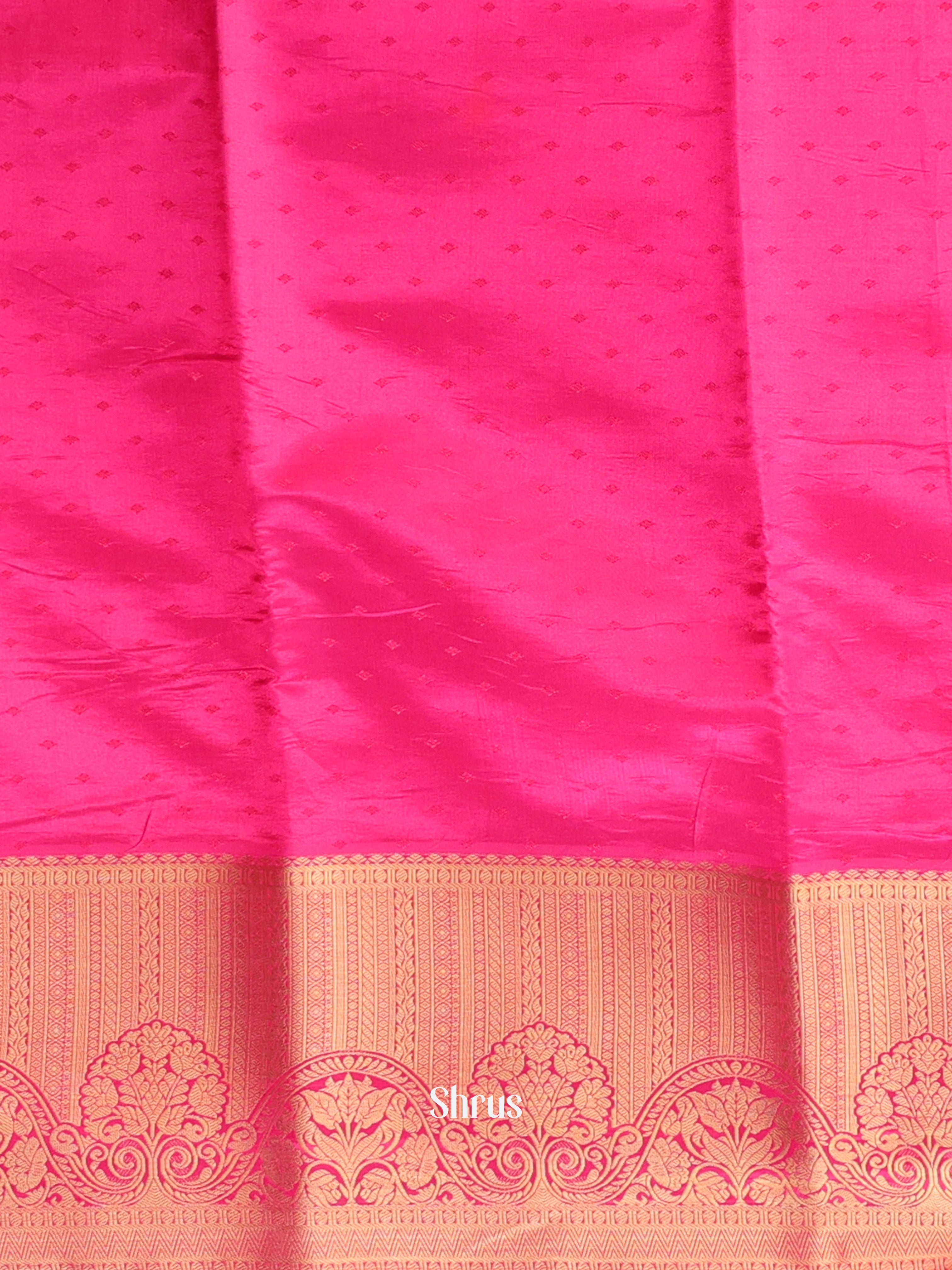 Peach & Pink - Printed Silk Saree - Shop on Shrus.com