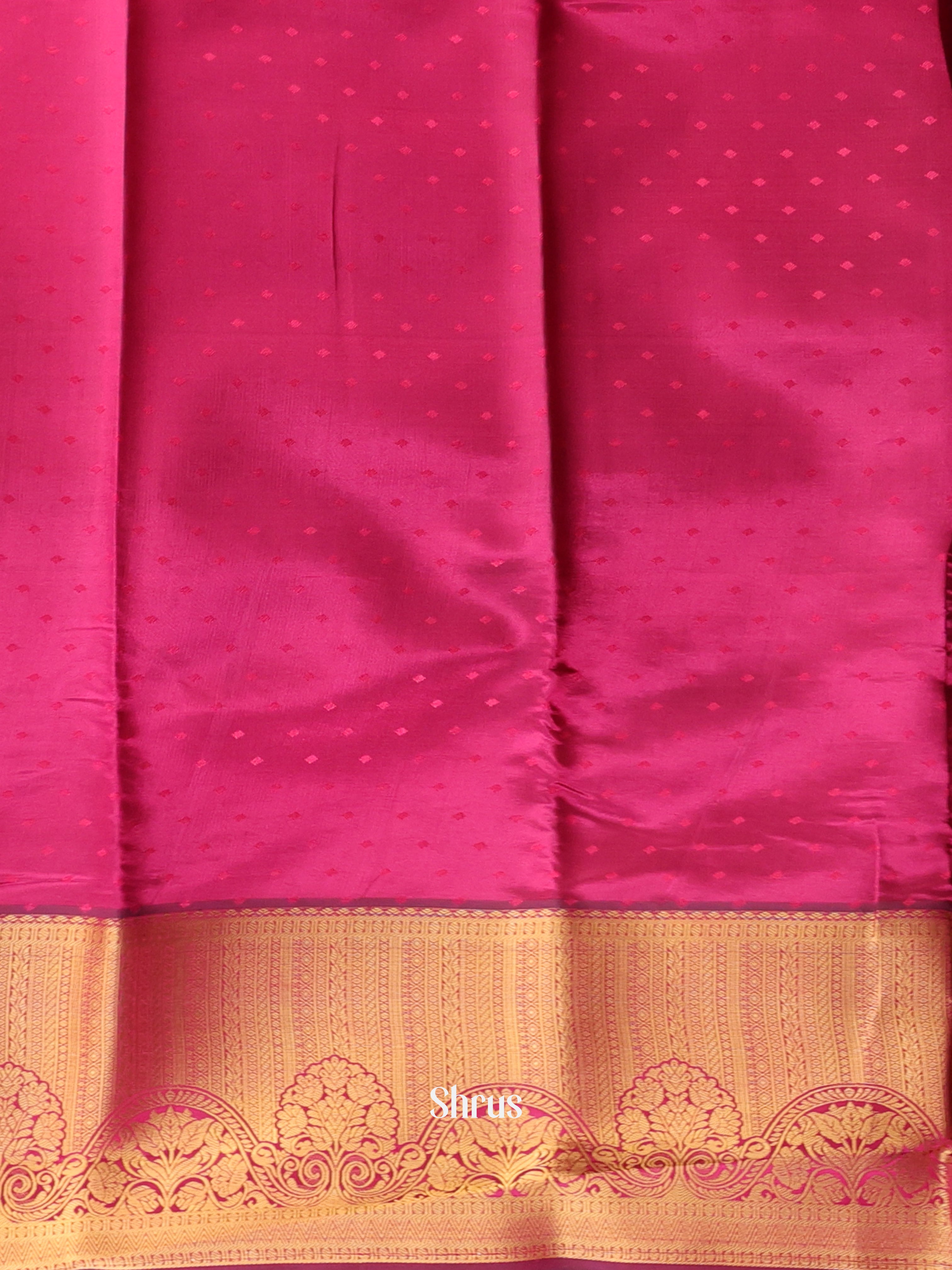 Brown & Maroon - Printed Silk Saree - Shop on Shrus.com