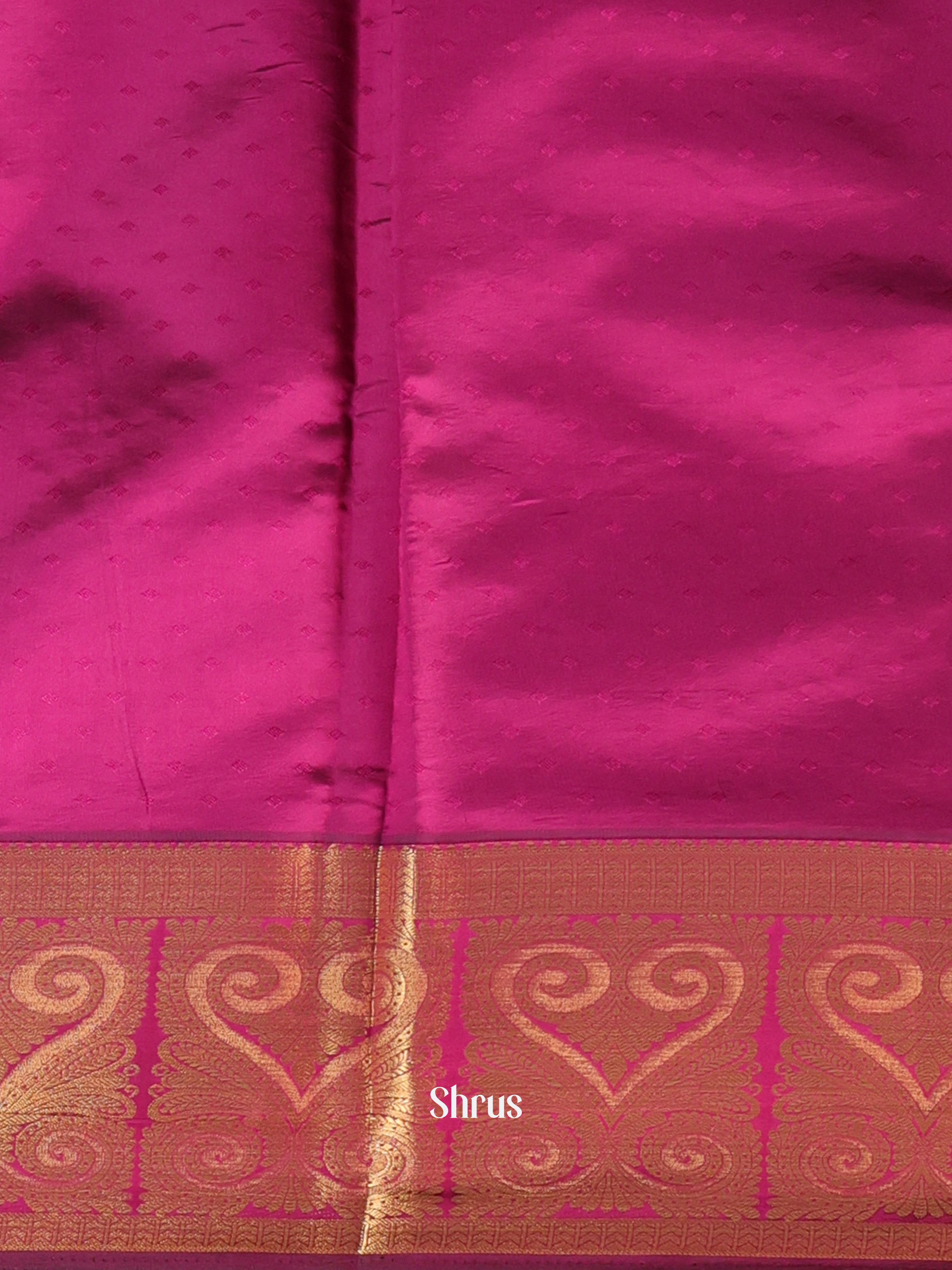 Wine - Printed Silk Saree - Shop on Shrus.com