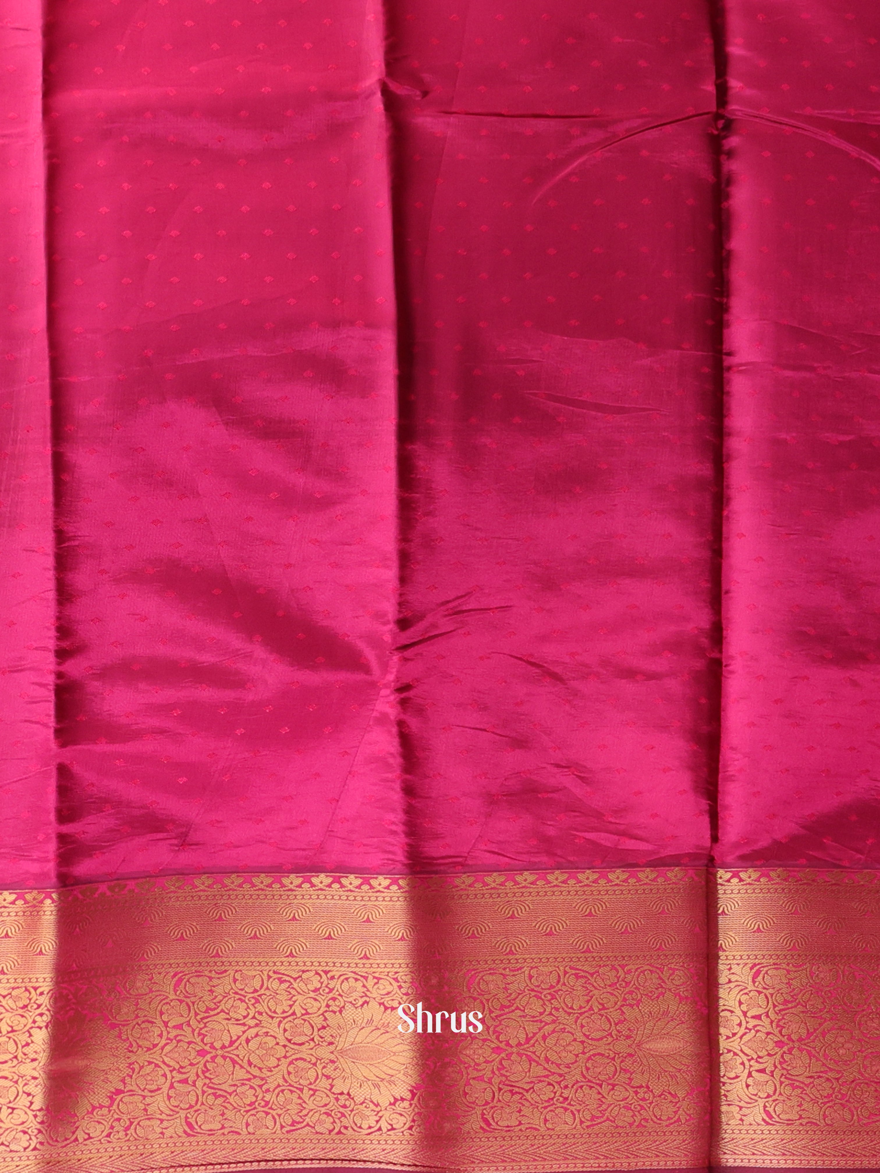 Green & Wine - Printed Silk Saree - Shop on Shrus.com
