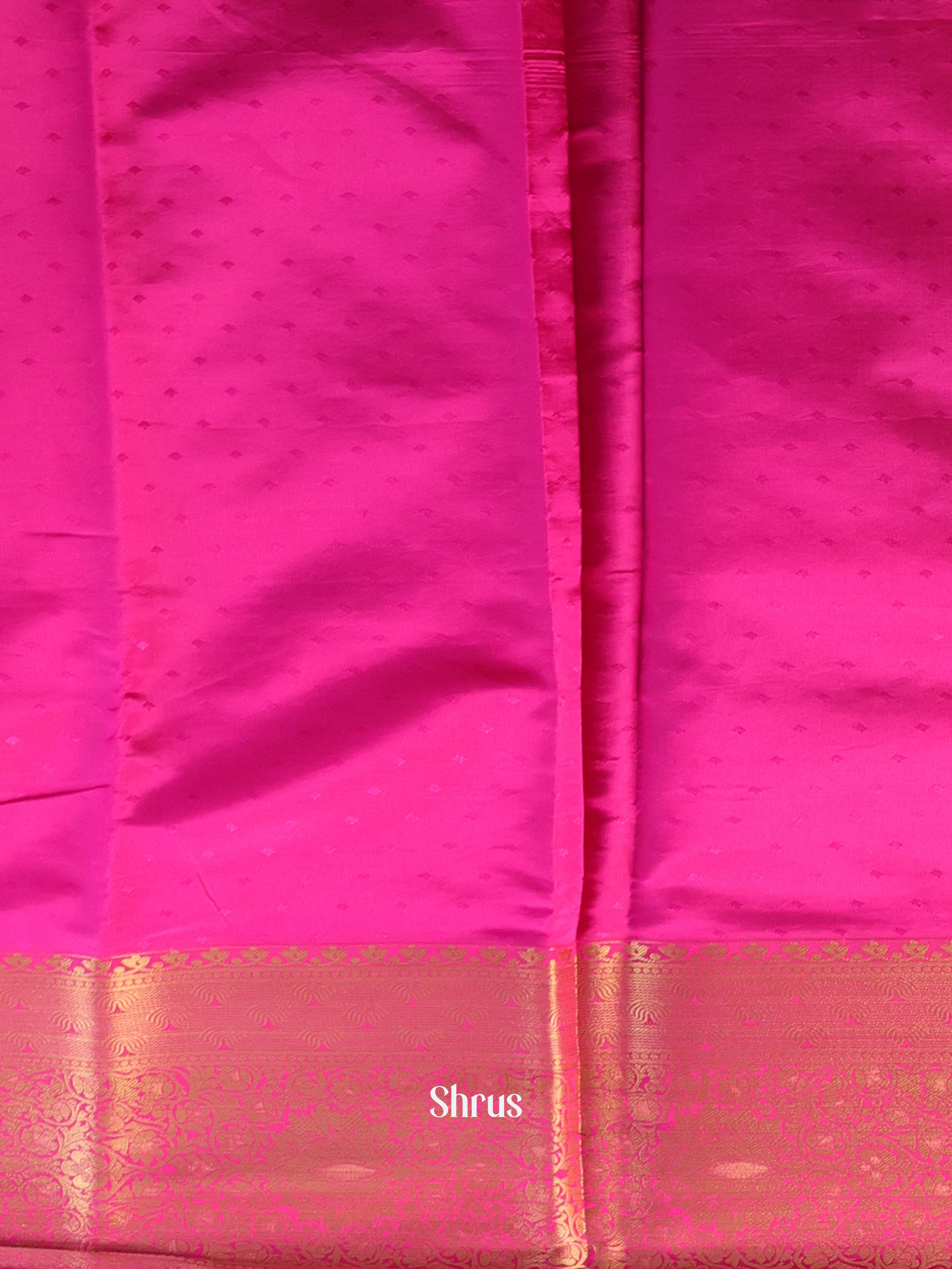 Orange & Pink - Printed Silk Saree - Shop on Shrus.com