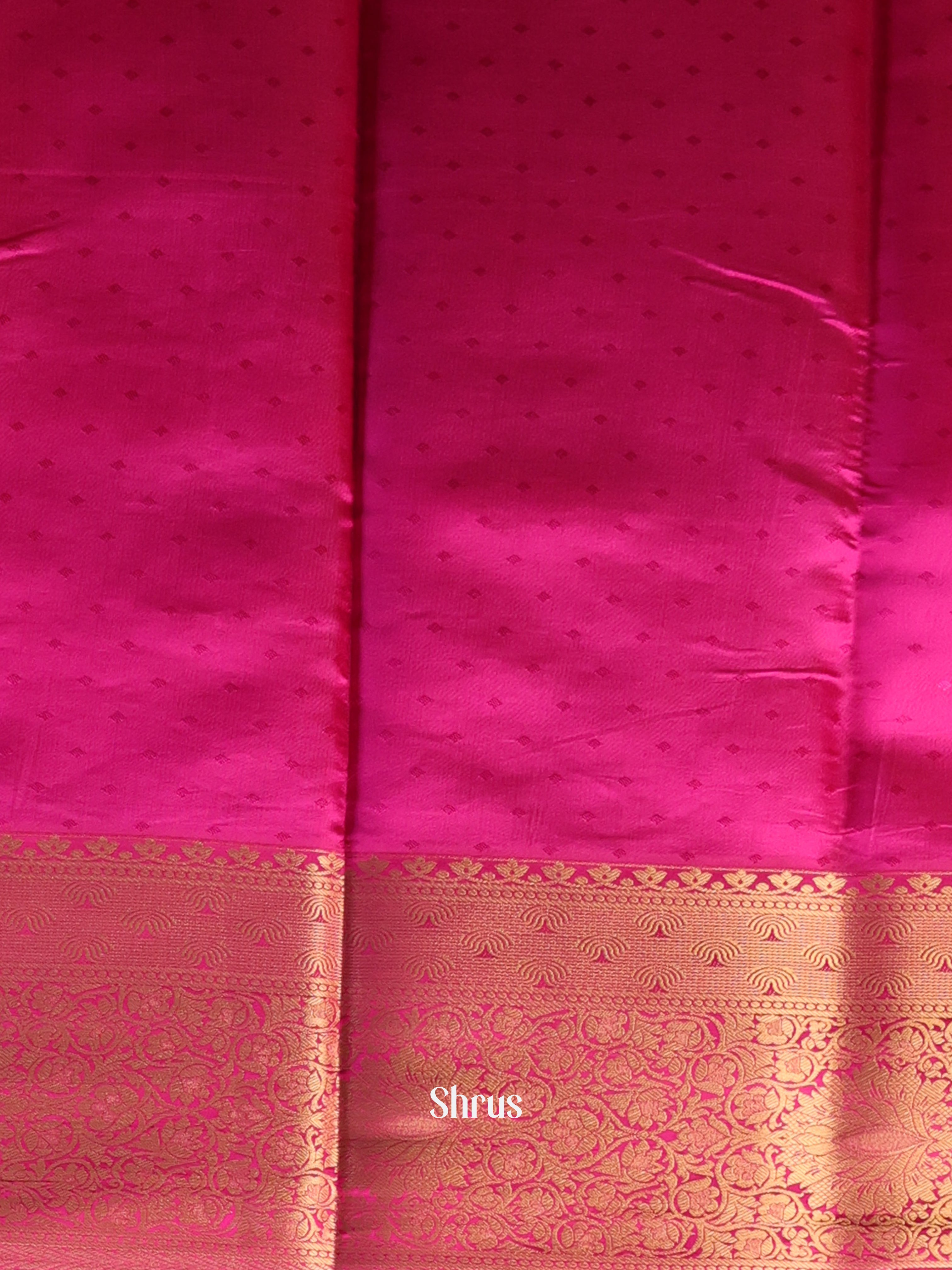 Orange & Majenta - Printed Silk Saree - Shop on Shrus.com
