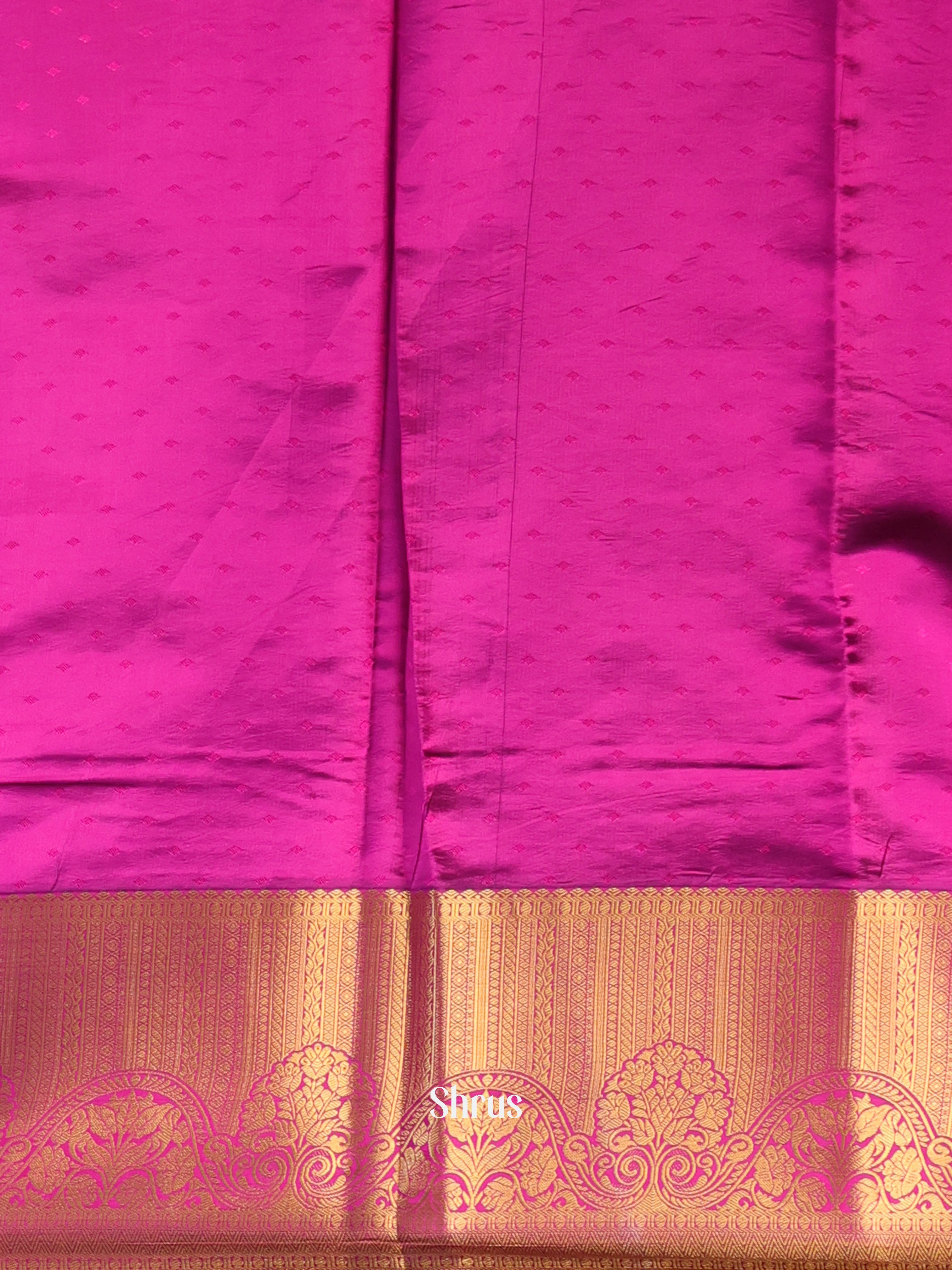 Green & Majenta - Printed Silk Saree - Shop on Shrus.com