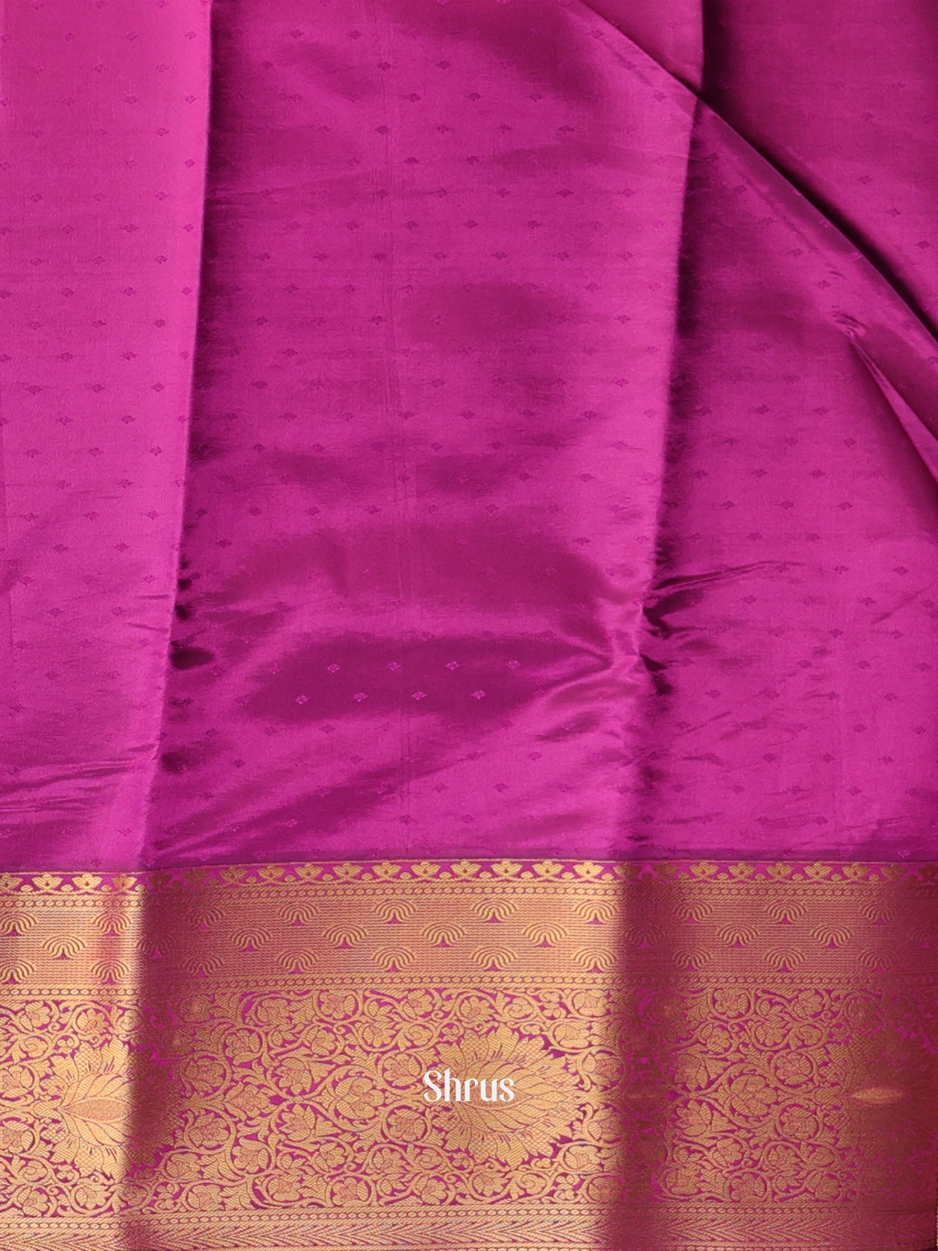 Blue & Purple - Printed Silk Saree - Shop on Shrus.com