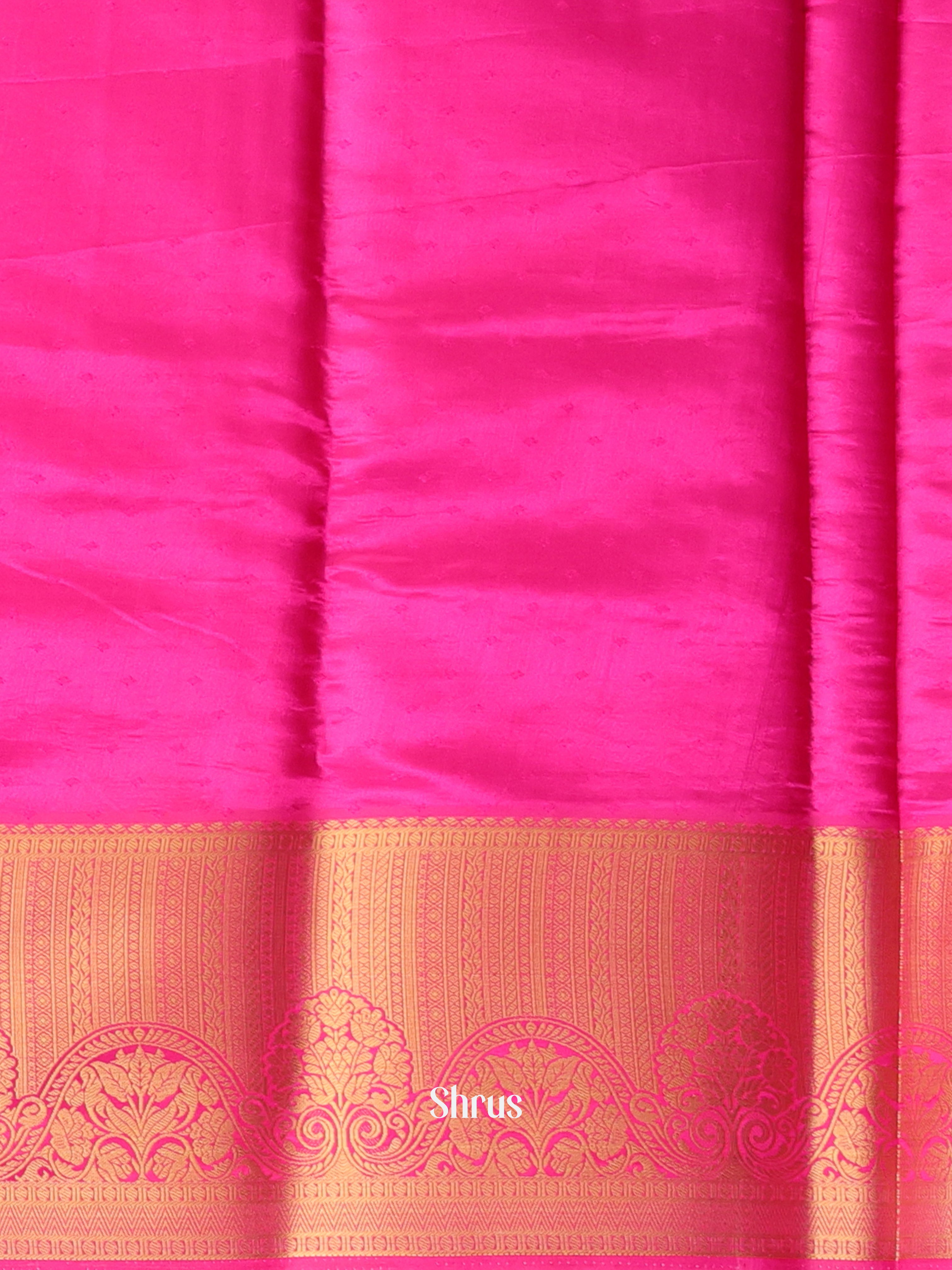 Rust & Pink- Printed Silk Saree - Shop on Shrus.com