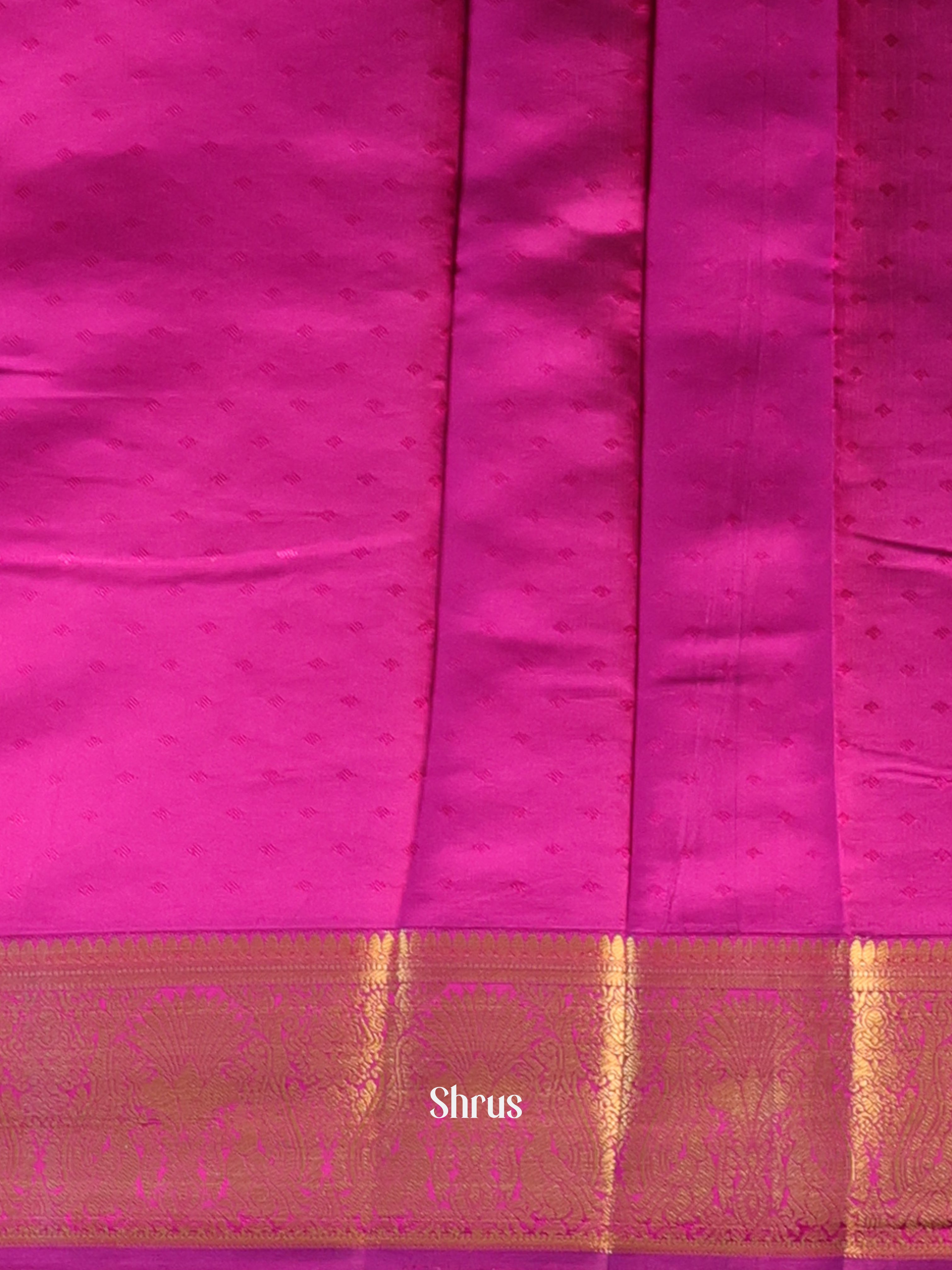 Brick & Majenta - Printed Silk Saree - Shop on Shrus.com