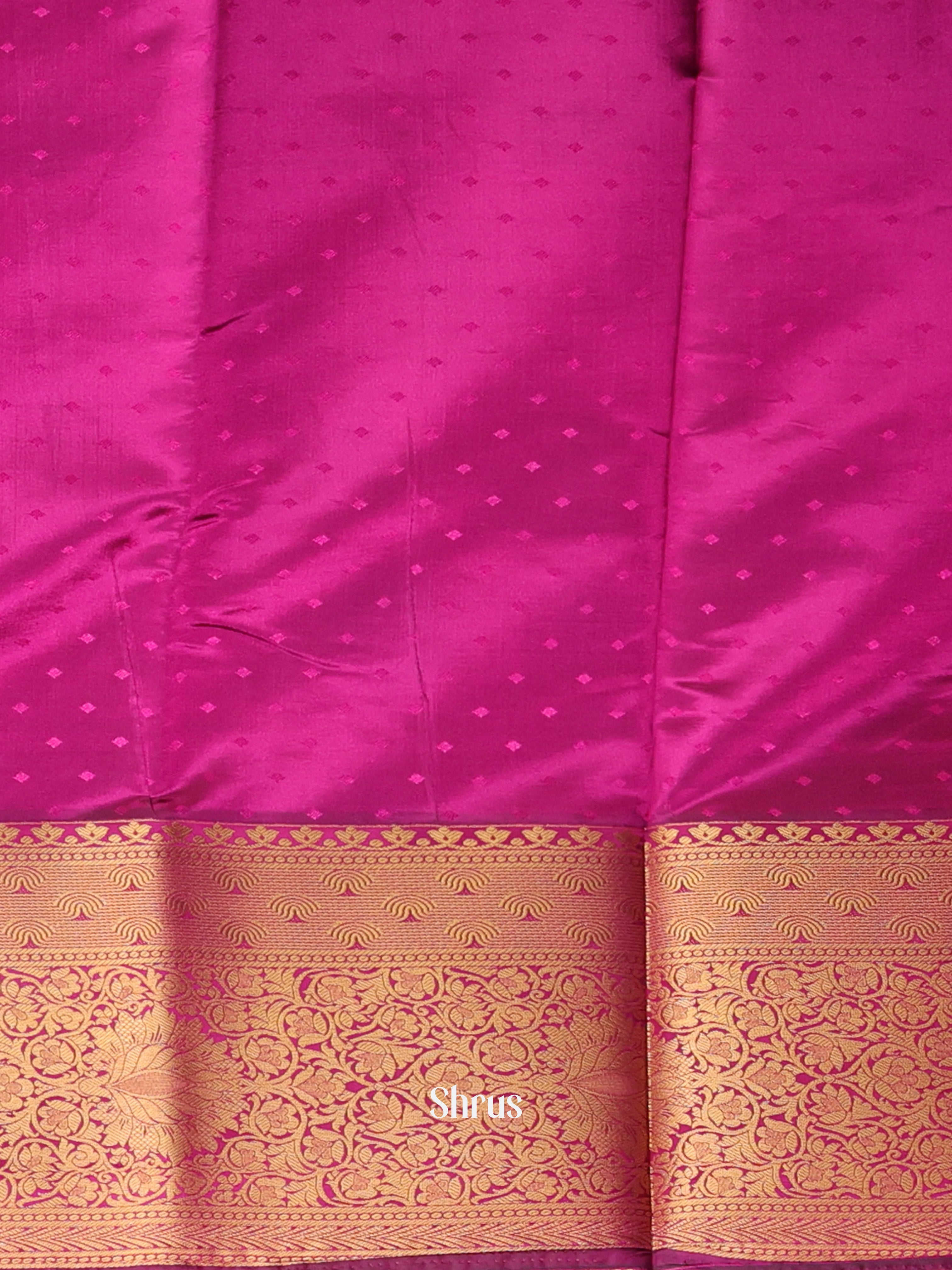 Blue & Purple - Printed Silk Saree - Shop on Shrus.com