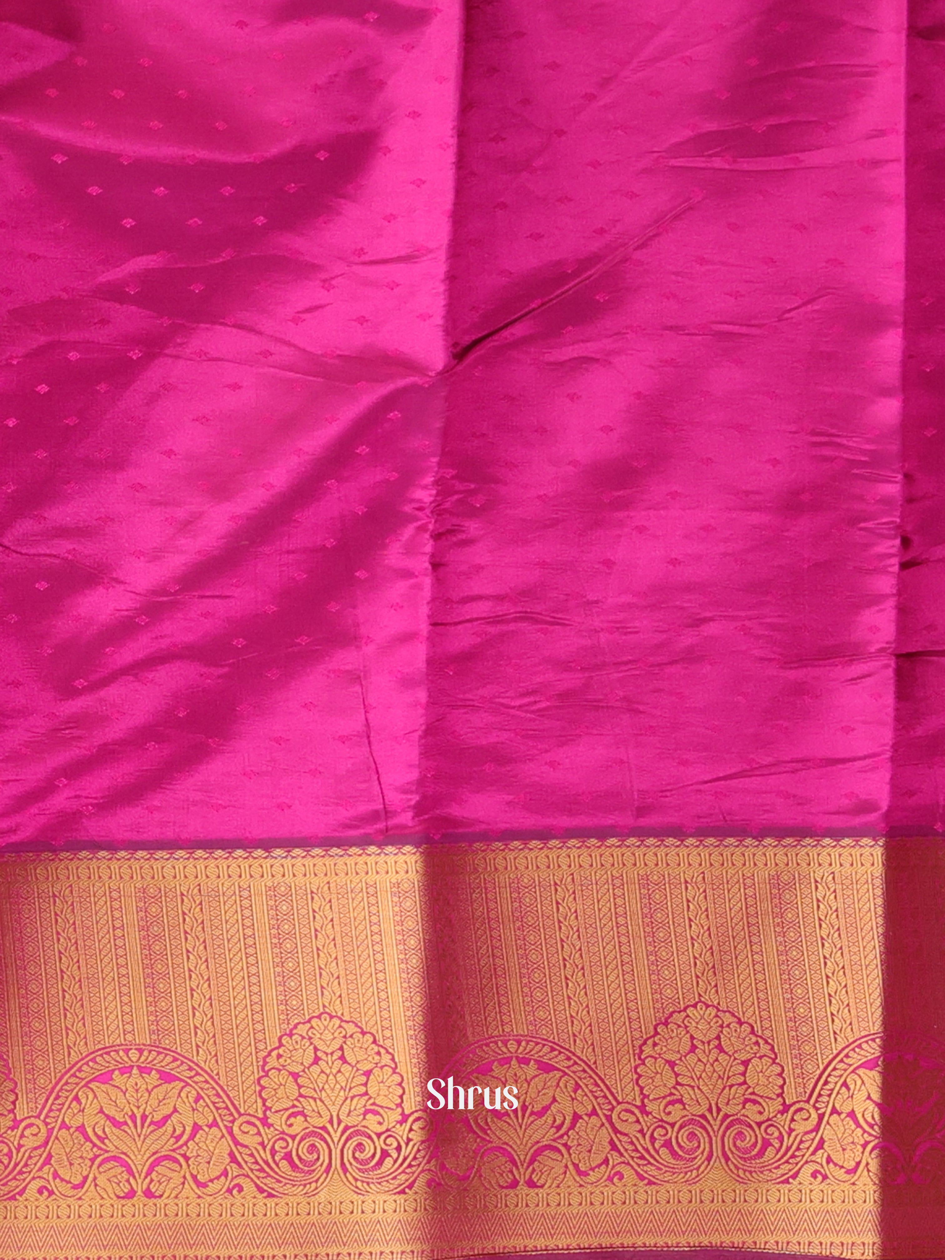 Brick & Majenta- Printed Silk Saree - Shop on Shrus.com