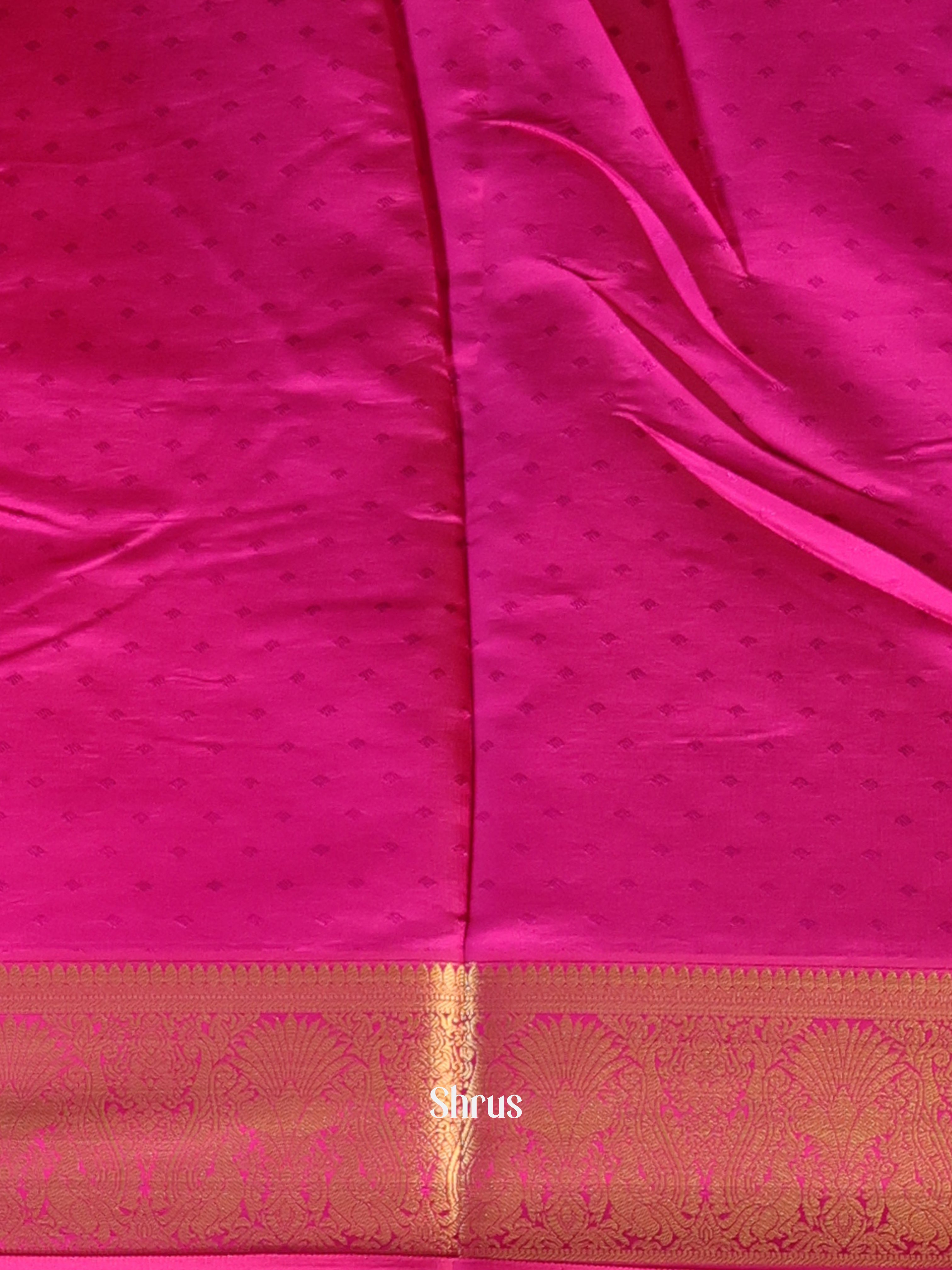 Pink - Printed Silk Saree - Shop on Shrus.com