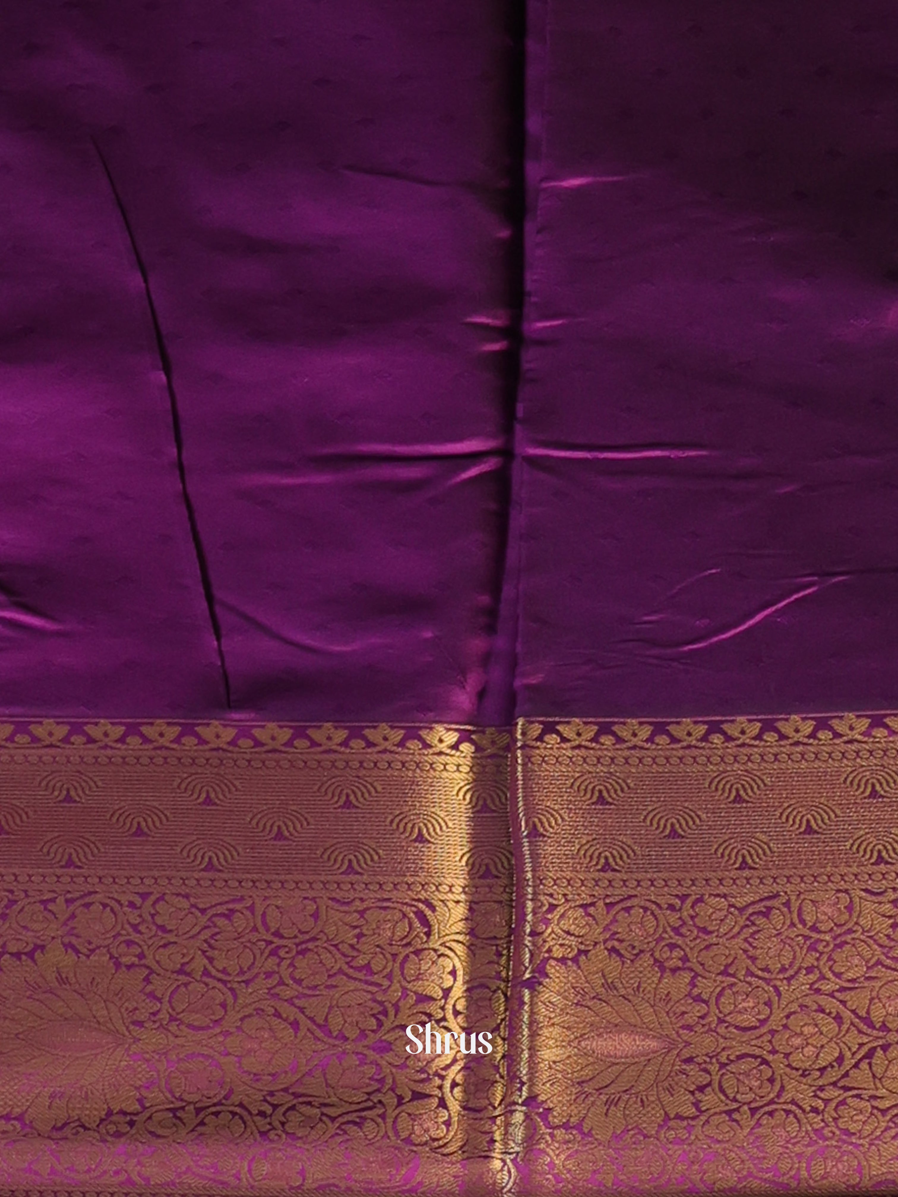 Blue & Violet - Printed Silk Saree - Shop on Shrus.com