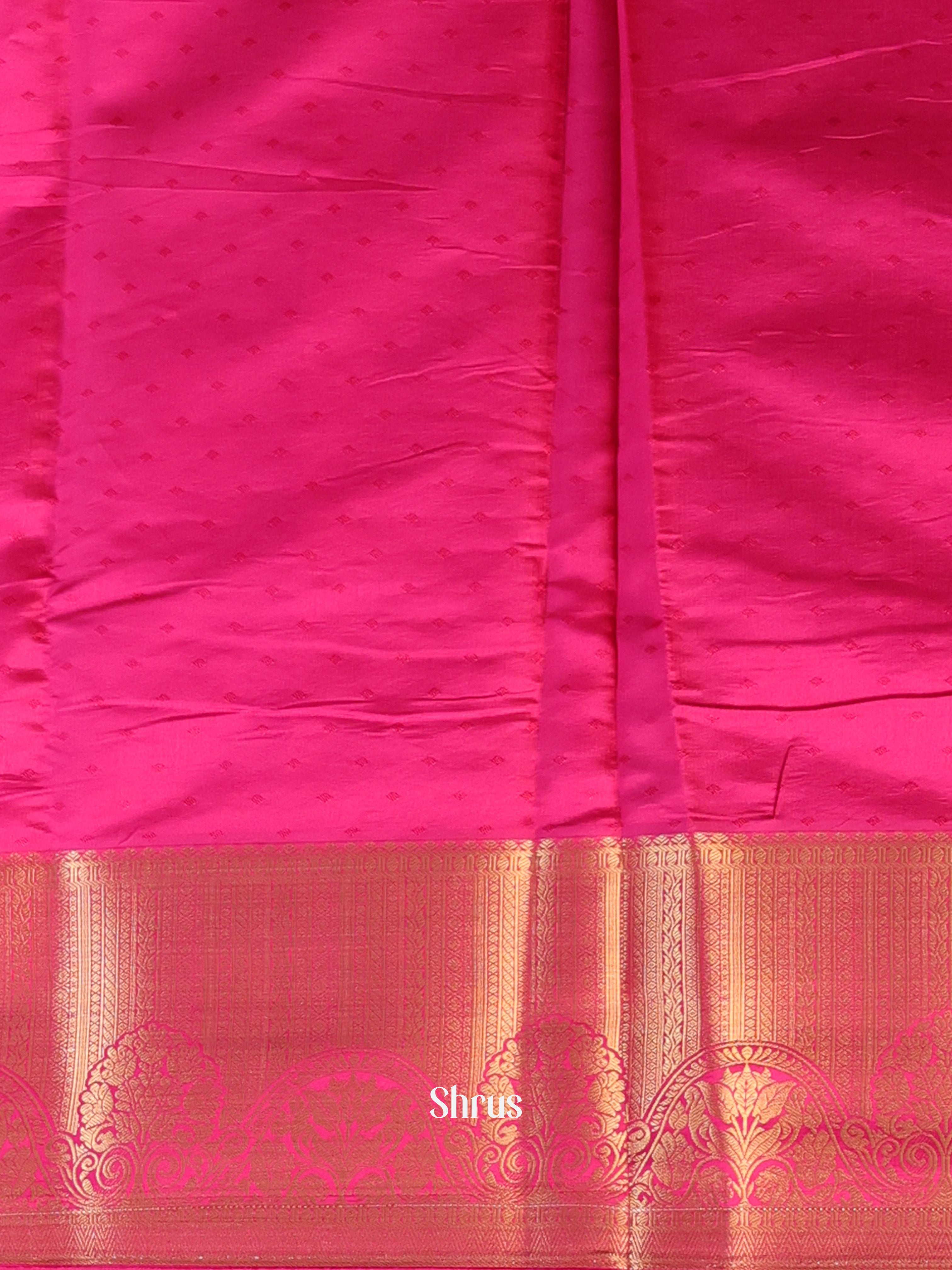 Peach & Maroon - Printed Silk Saree - Shop on Shrus.com