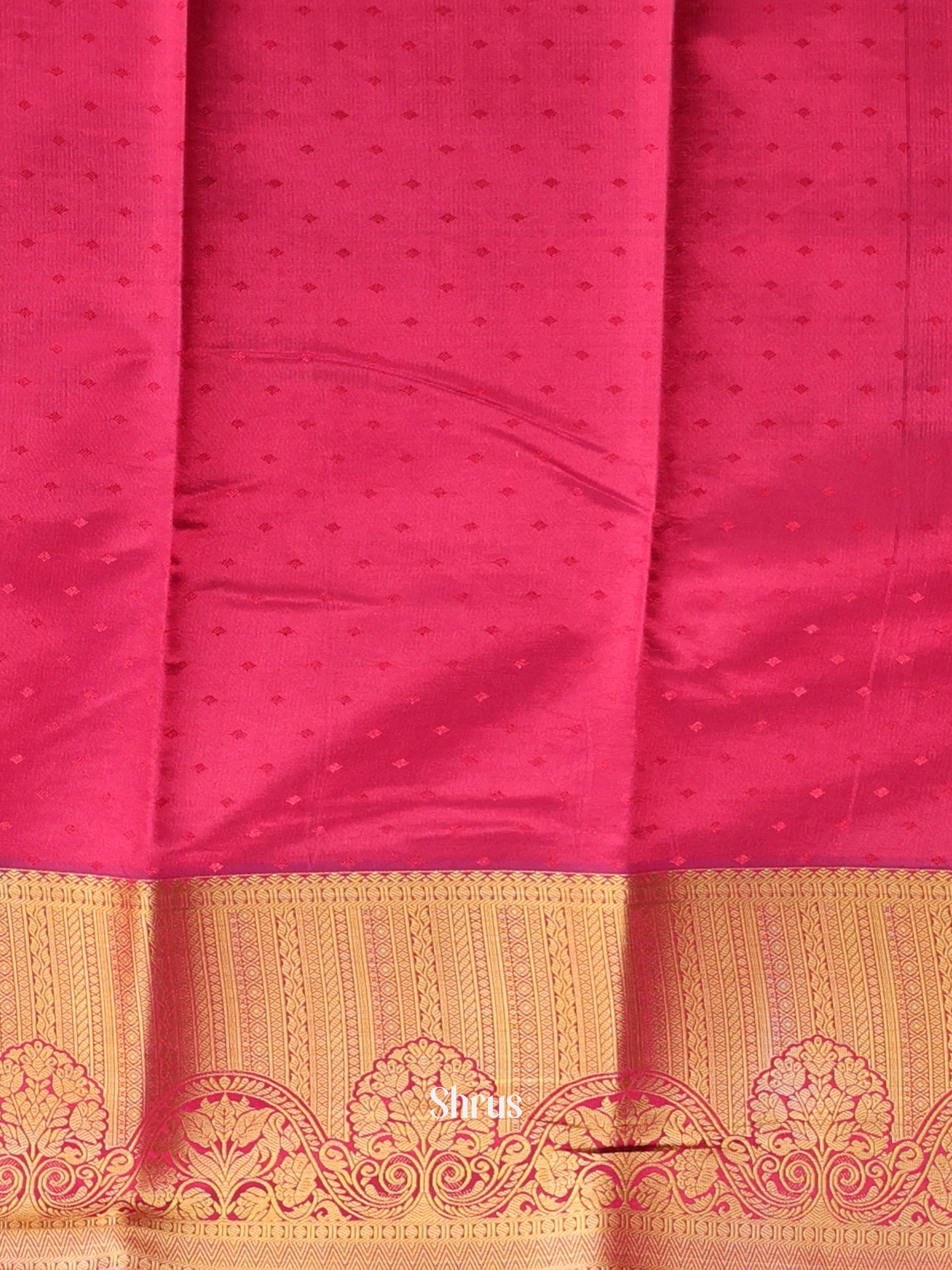 Brown & Maroon- Printed Silk Saree - Shop on Shrus.com