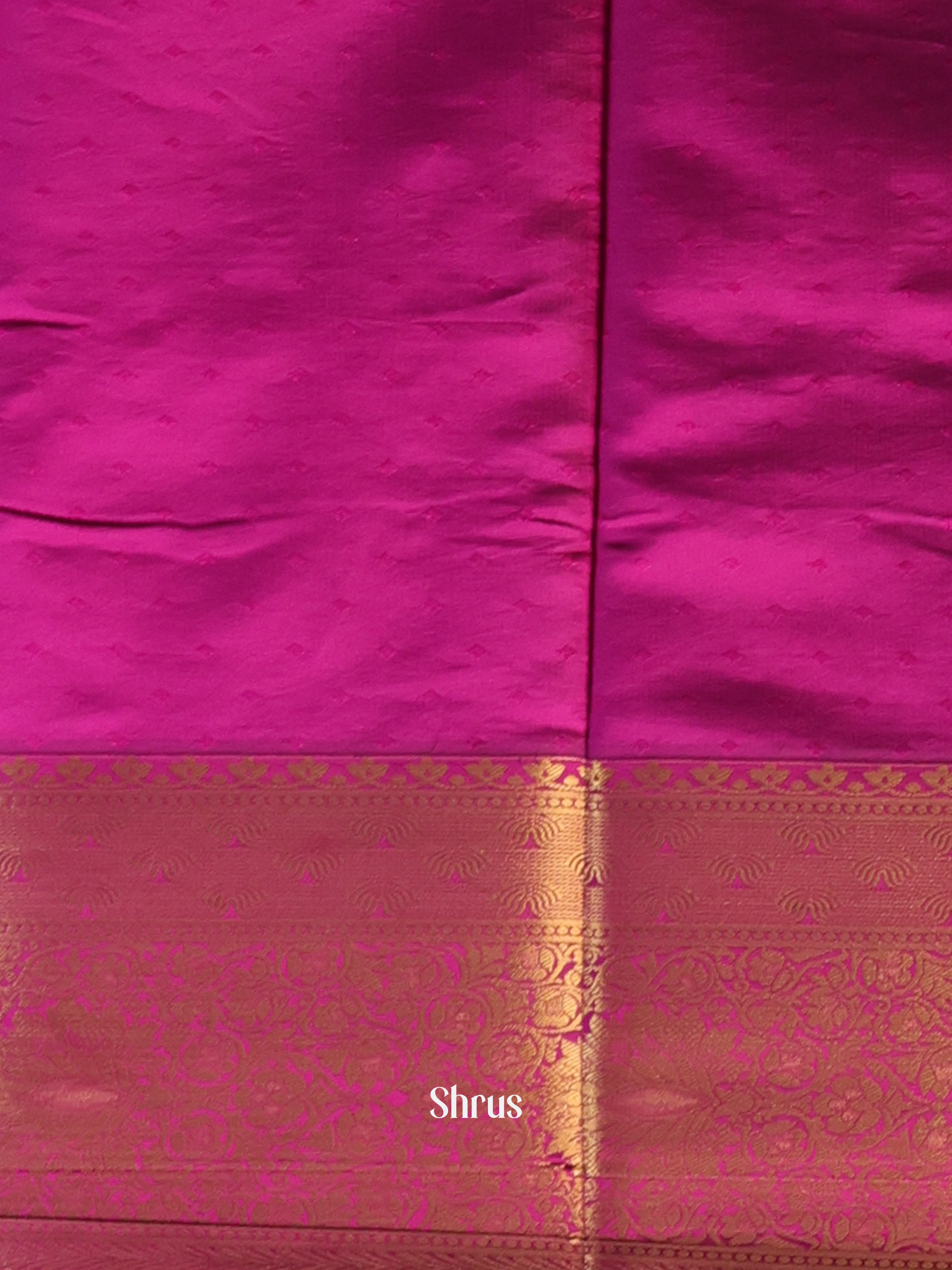Grey & Purple- Printed Silk Saree - Shop on Shrus.com