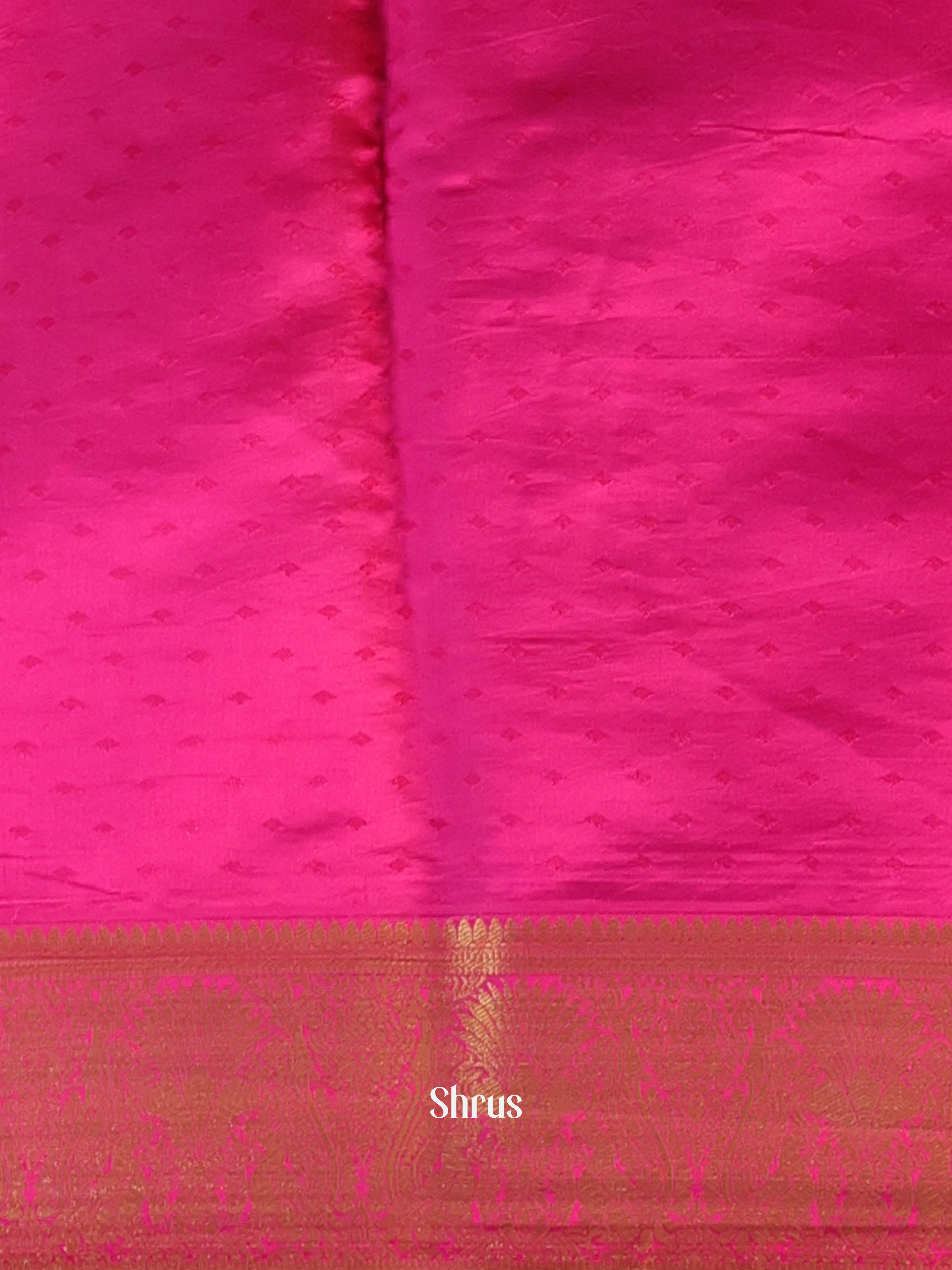 Dull Brown & Maroon - Printed Silk Saree - Shop on Shrus.com