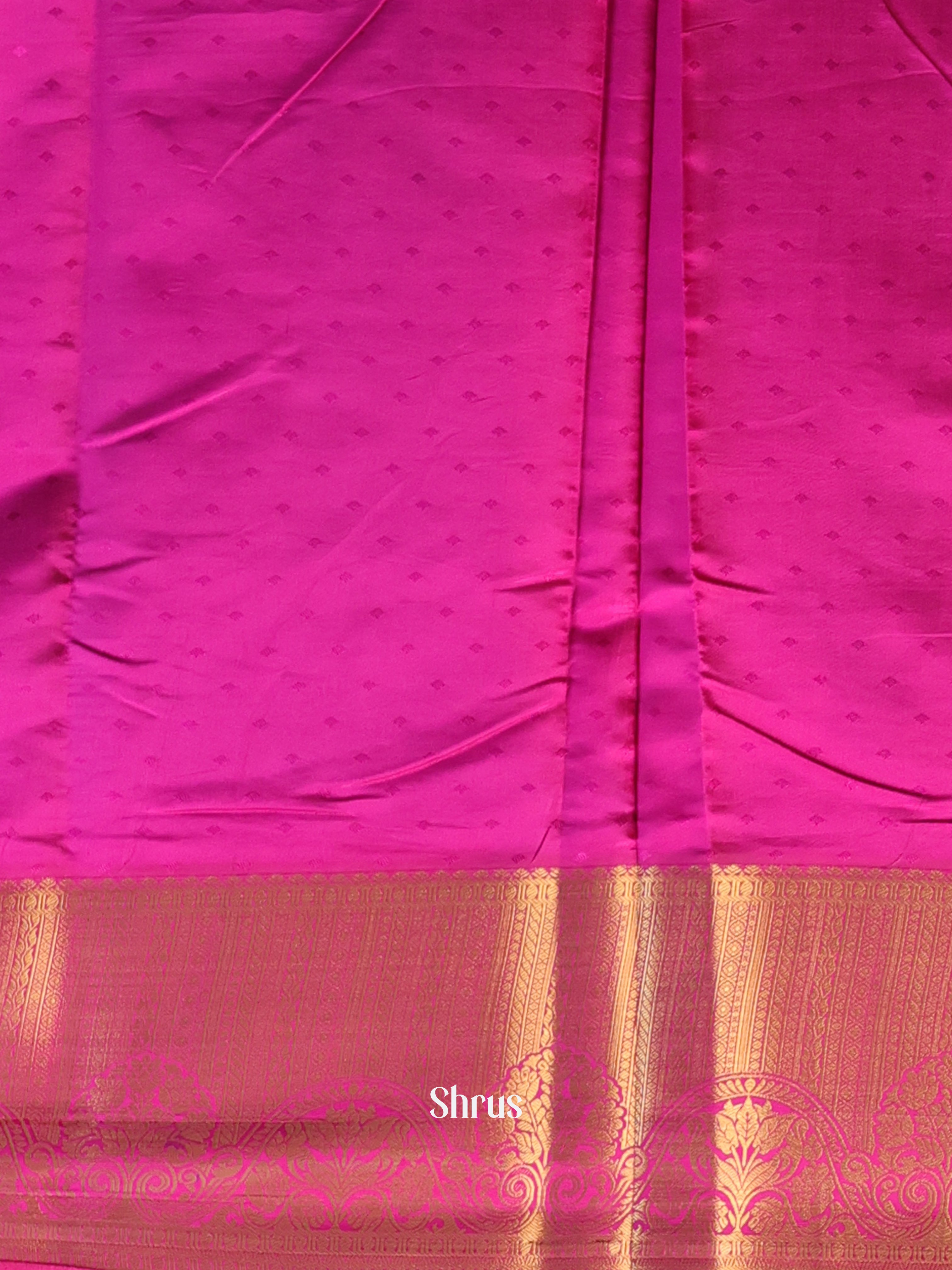 Blue & Majneta- Printed Silk Saree - Shop on Shrus.com