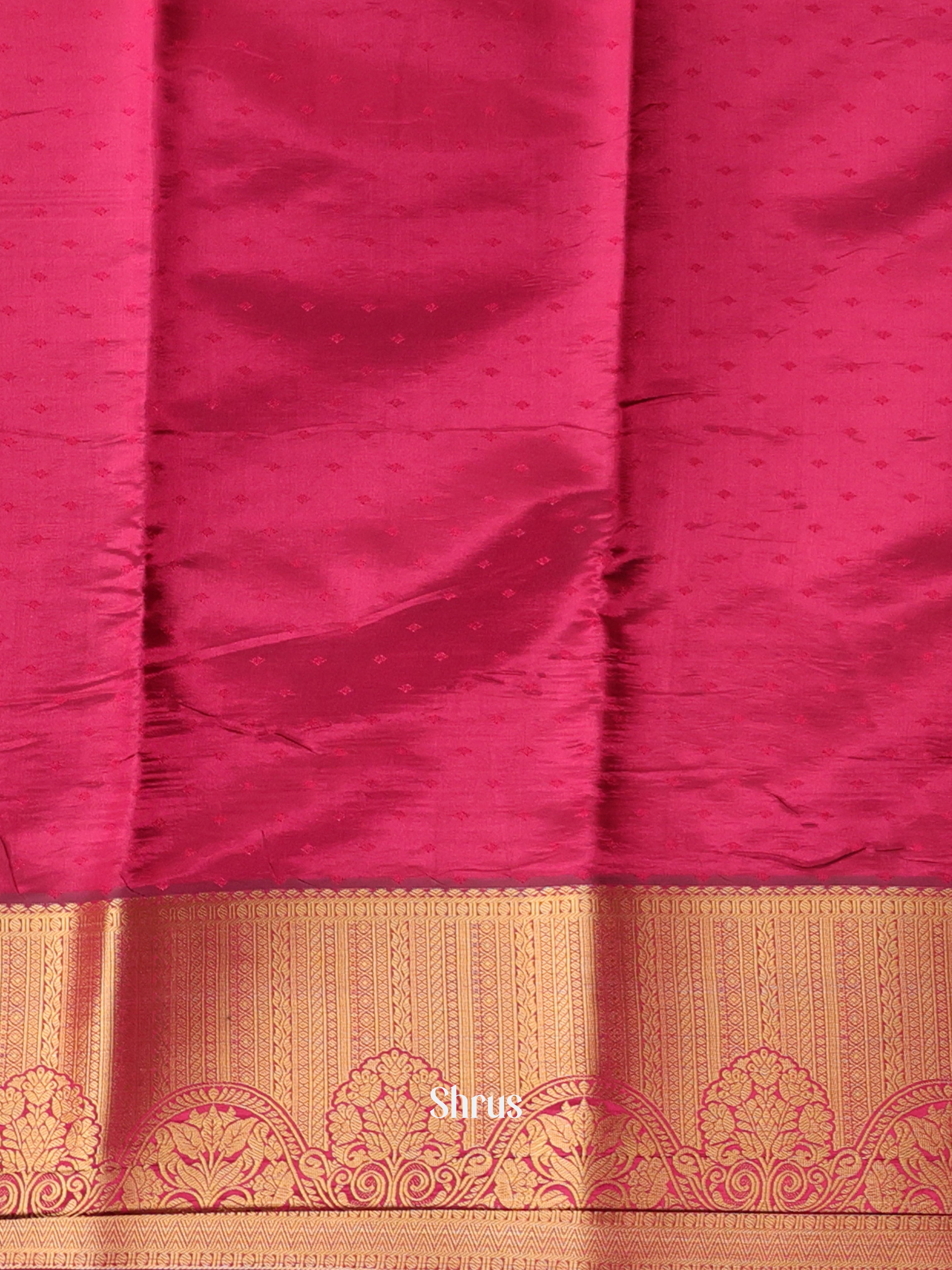 Brown & Maroon - Printed Silk Saree - Shop on Shrus.com