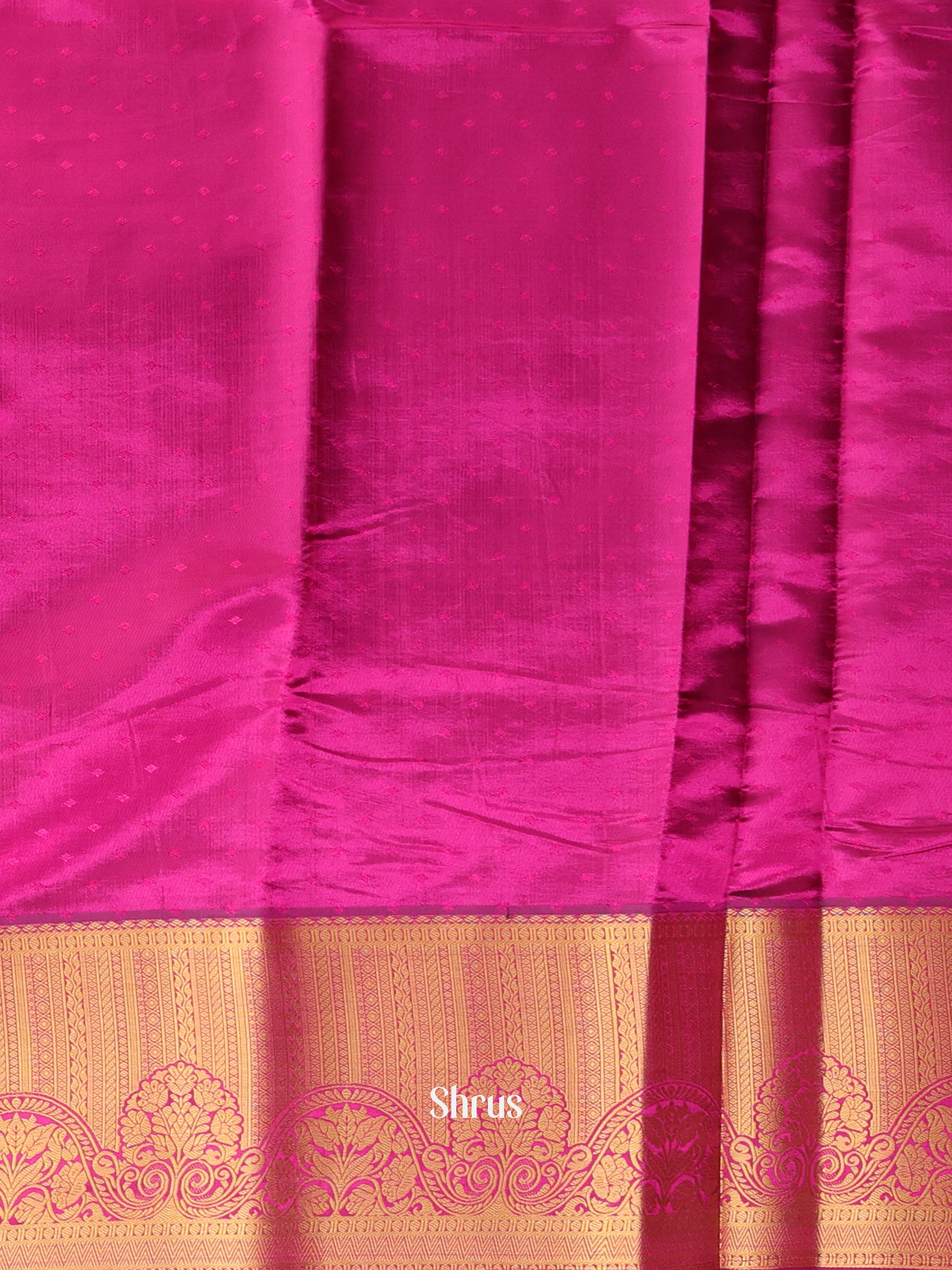 Green, Rust & Majenta - Printed Silk Saree - Shop on Shrus.com