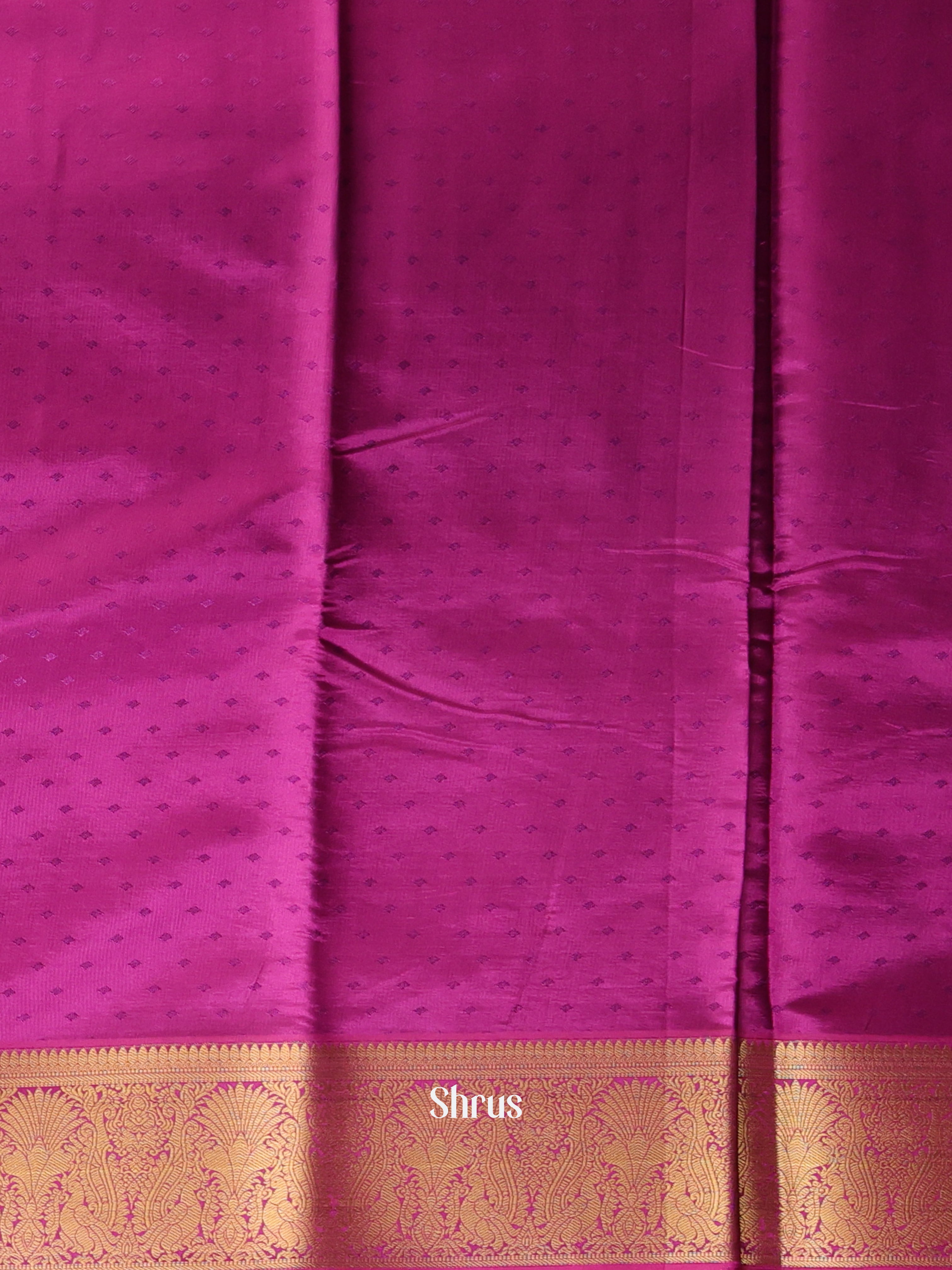 Purple & Majenta- Printed Silk Saree - Shop on Shrus.com