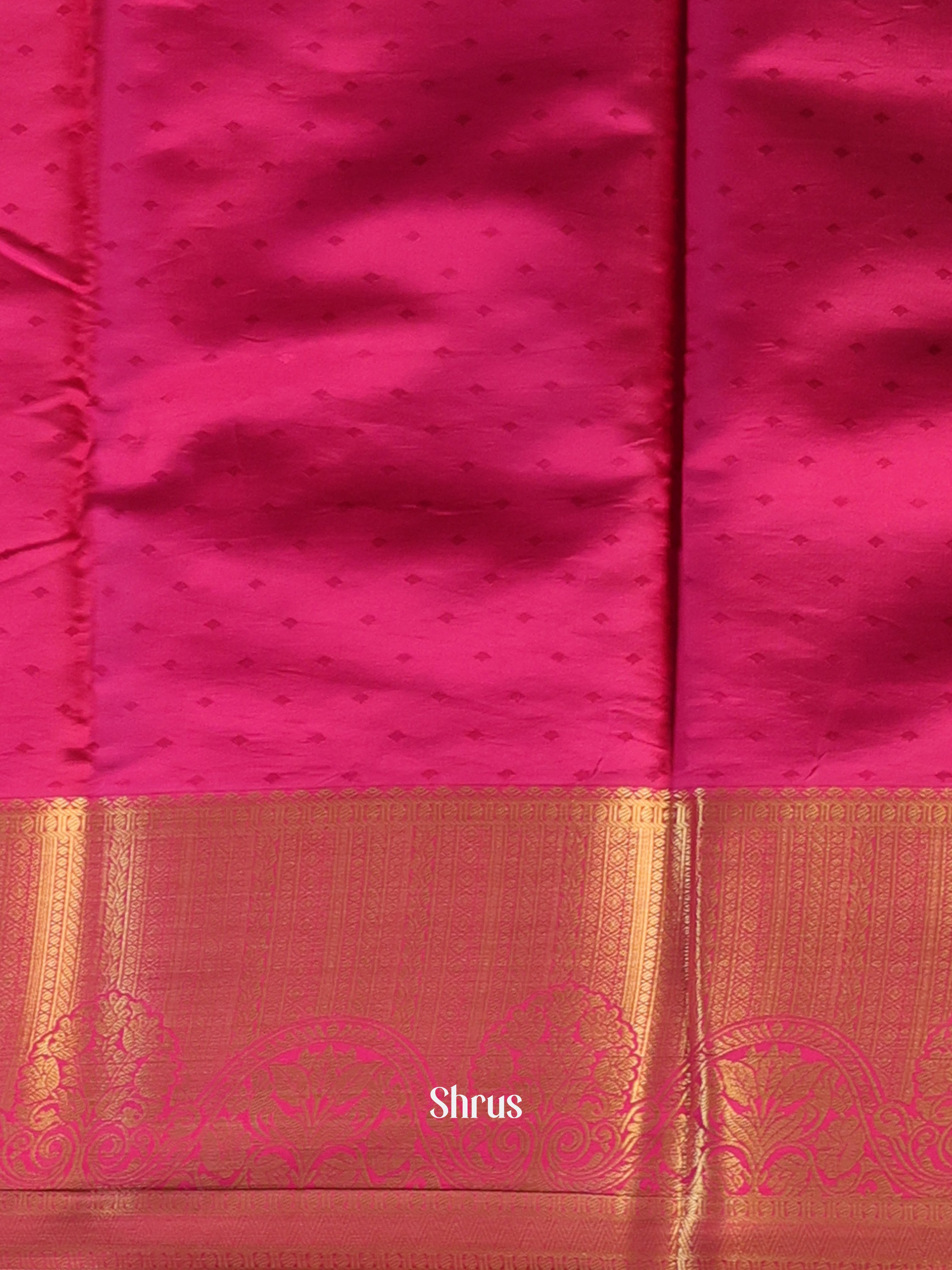 Rust & Maroon- Printed Silk Saree - Shop on Shrus.com