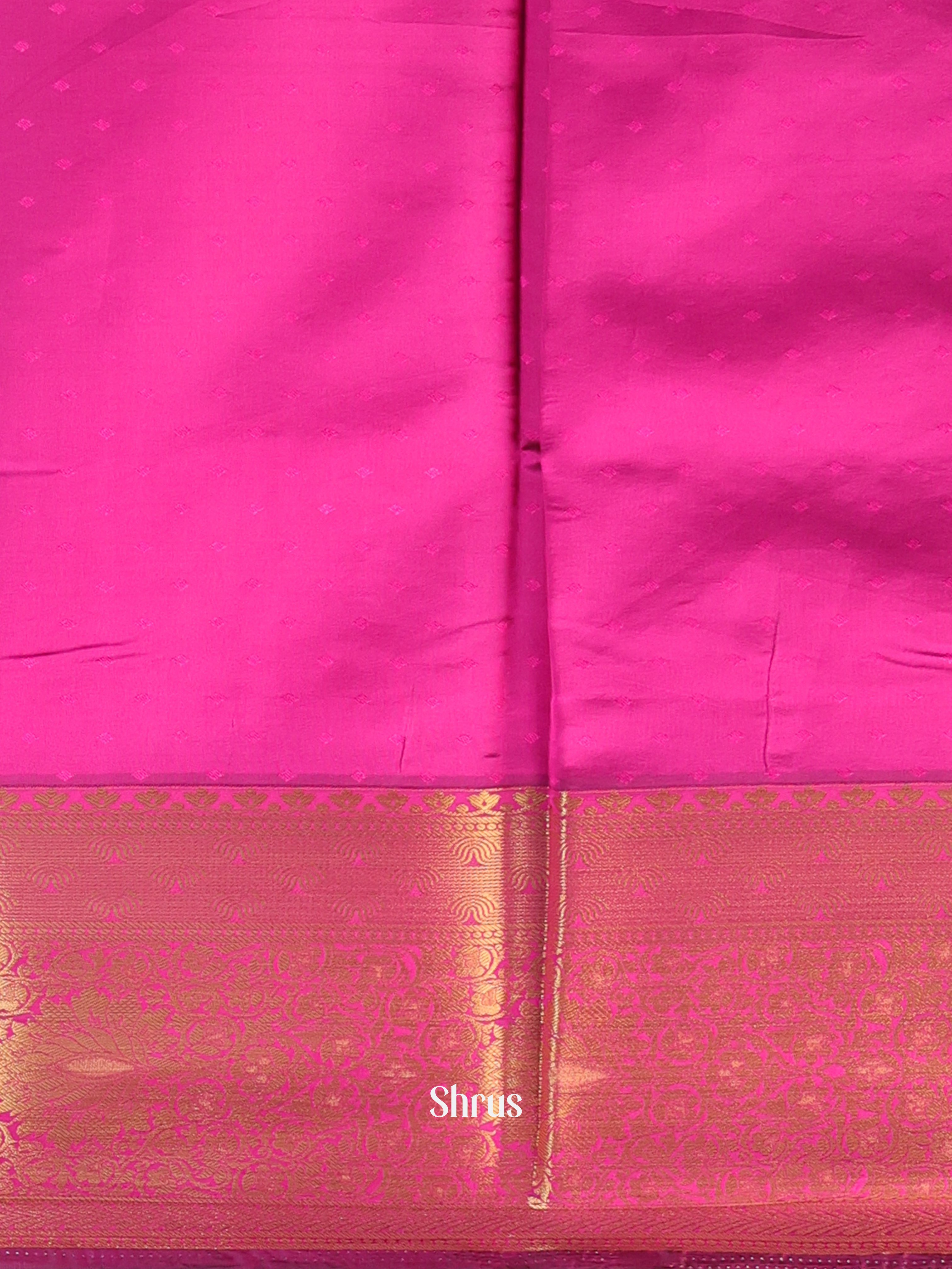 Green & Purple- Printed Silk Saree - Shop on Shrus.com