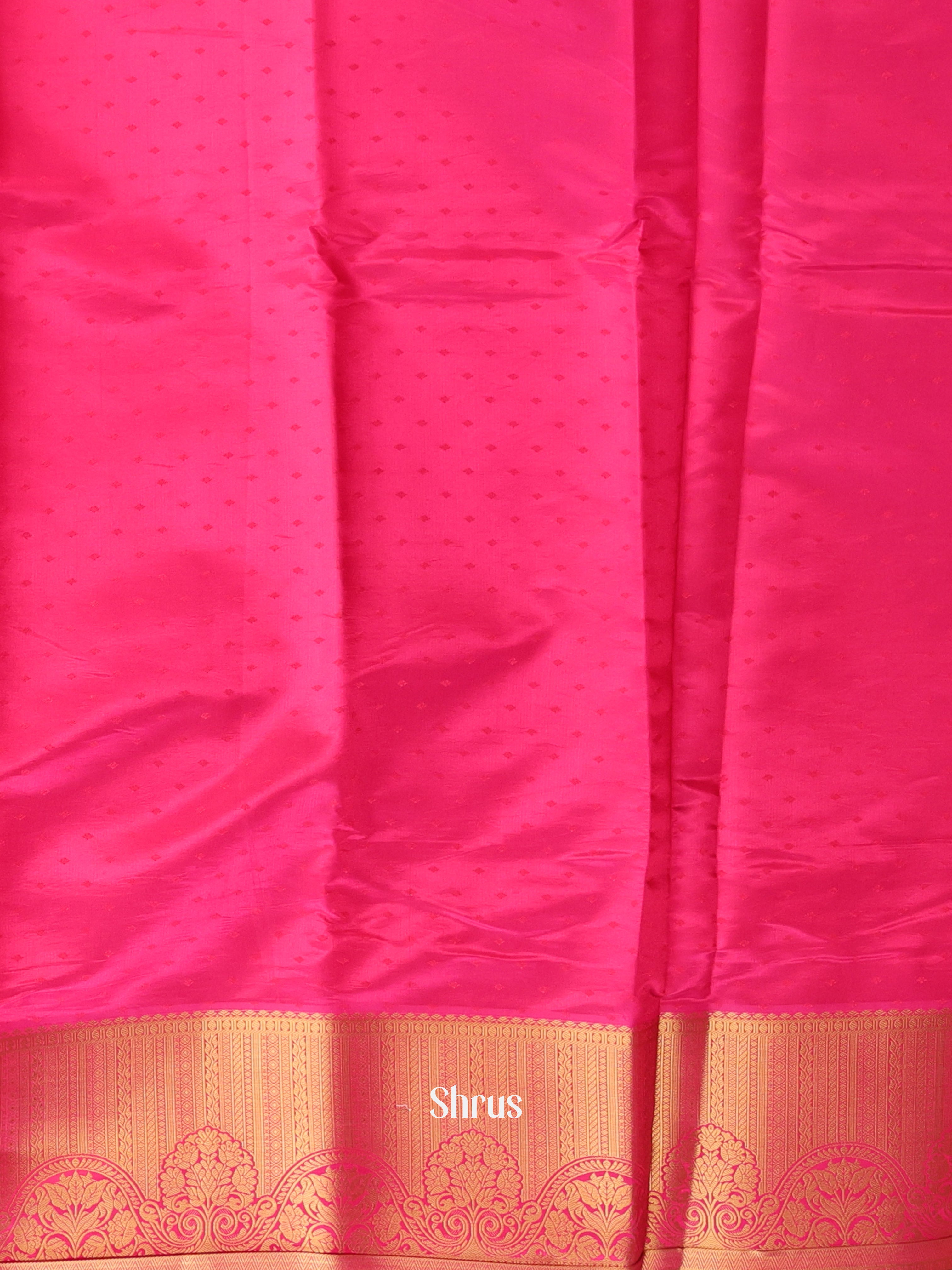 Peach & Pink - Printed Silk Saree - Shop on Shrus.com