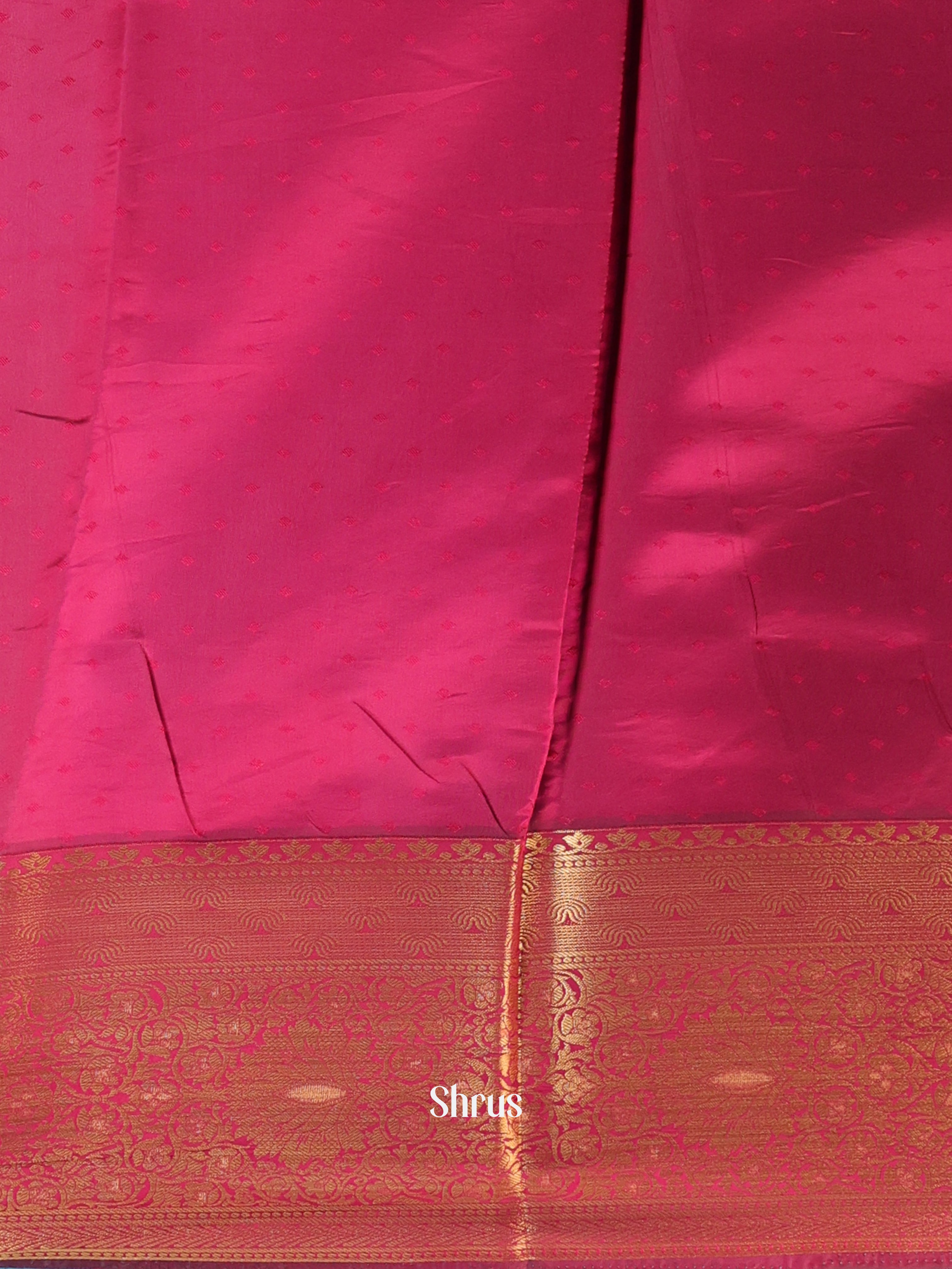 Brown & Maroon - Printed Silk Saree - Shop on Shrus.com