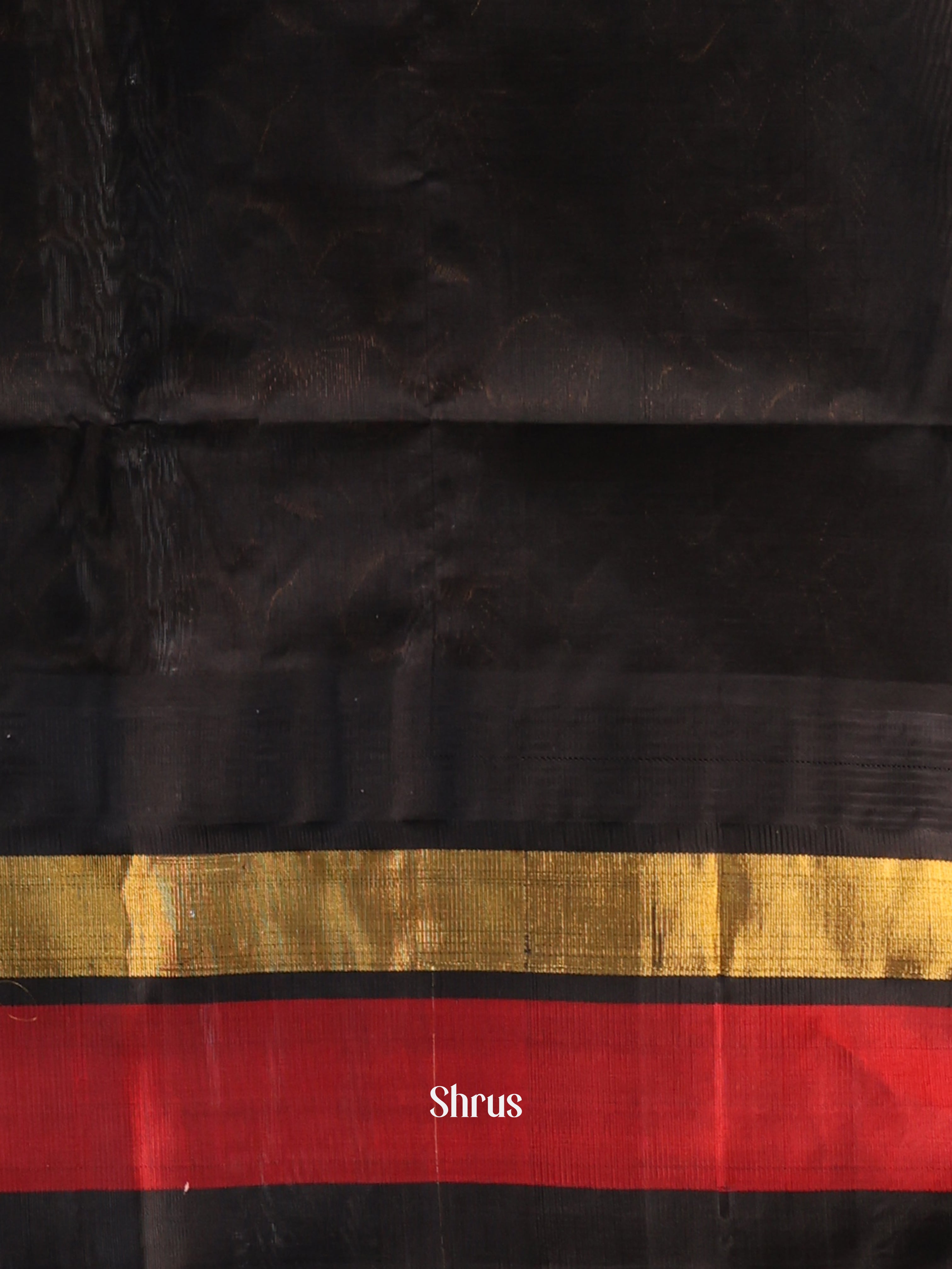 Off White & Black - Silk Cotton Saree - Shop on Shrus.com