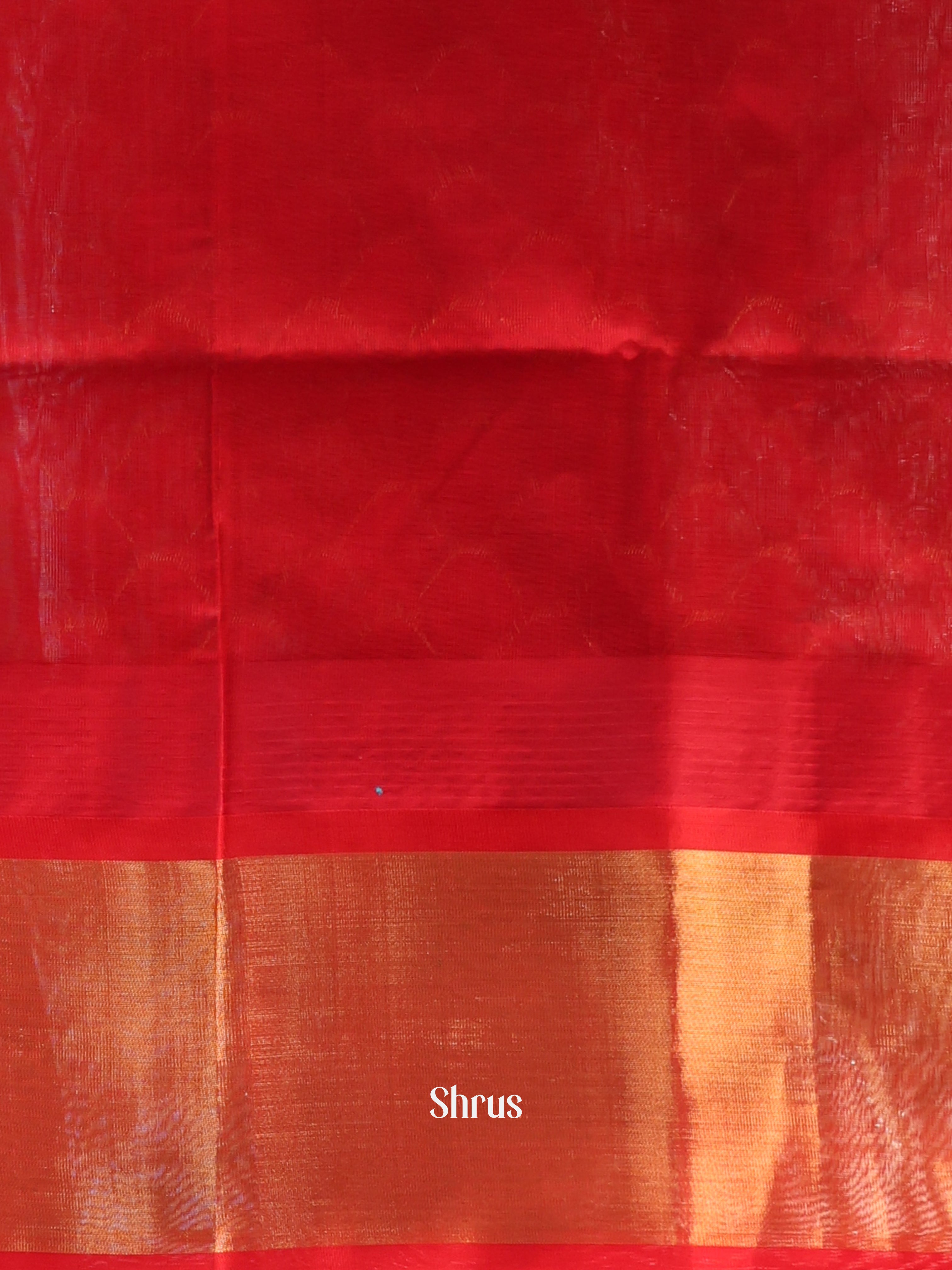 Off White & Red - Silk Cotton Saree - Shop on Shrus.com