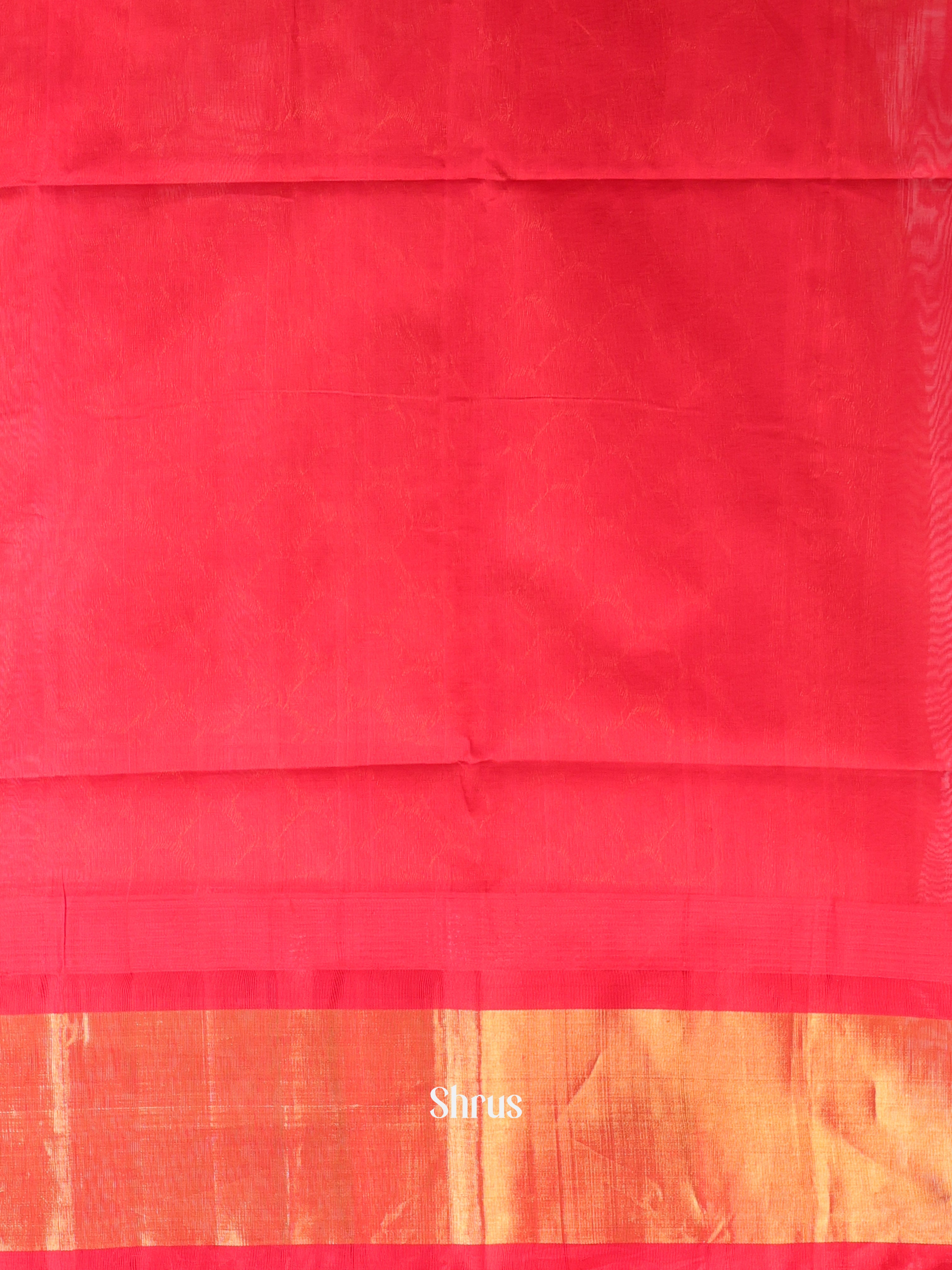 Sandal & Red - Hindolam Saree - Shop on Shrus.com