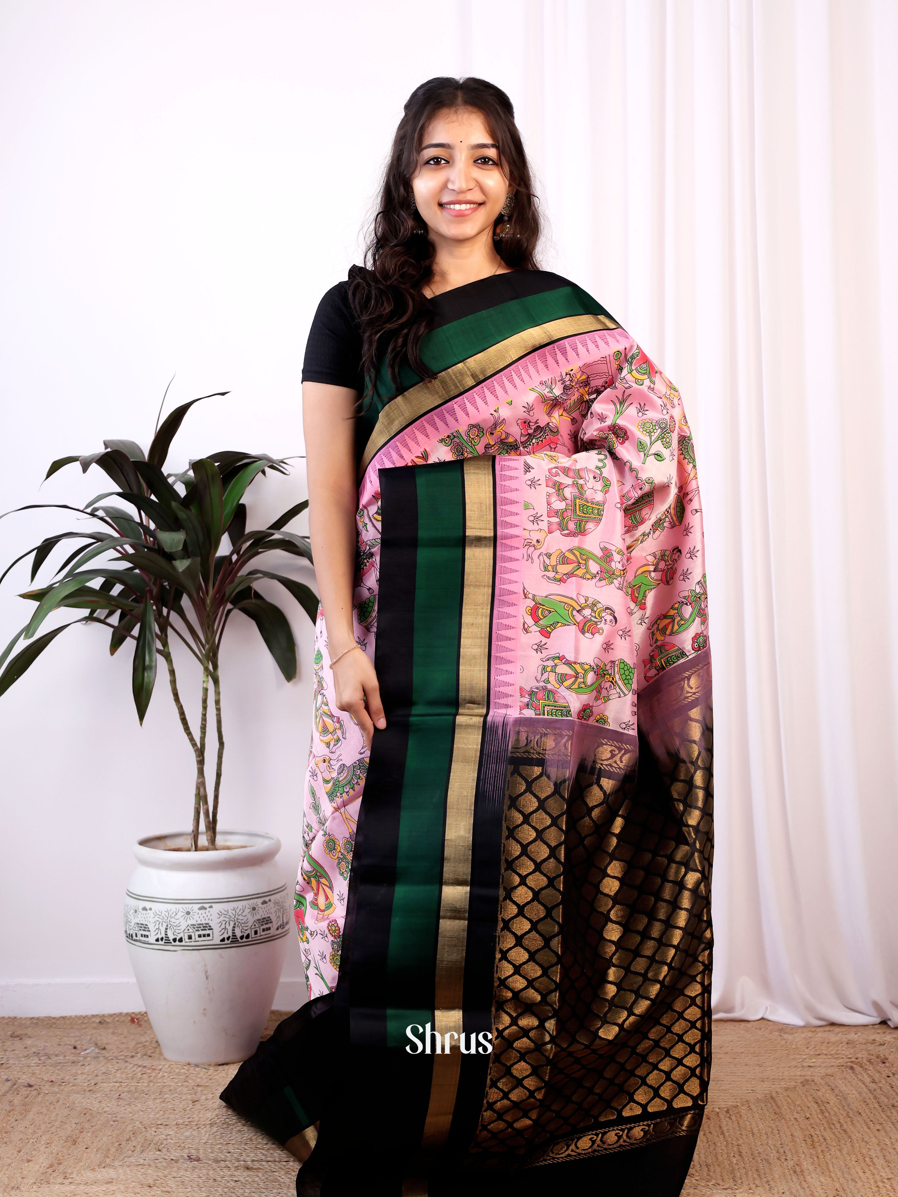 CJS04085 - Silk Cotton Saree - Shop on Shrus.com