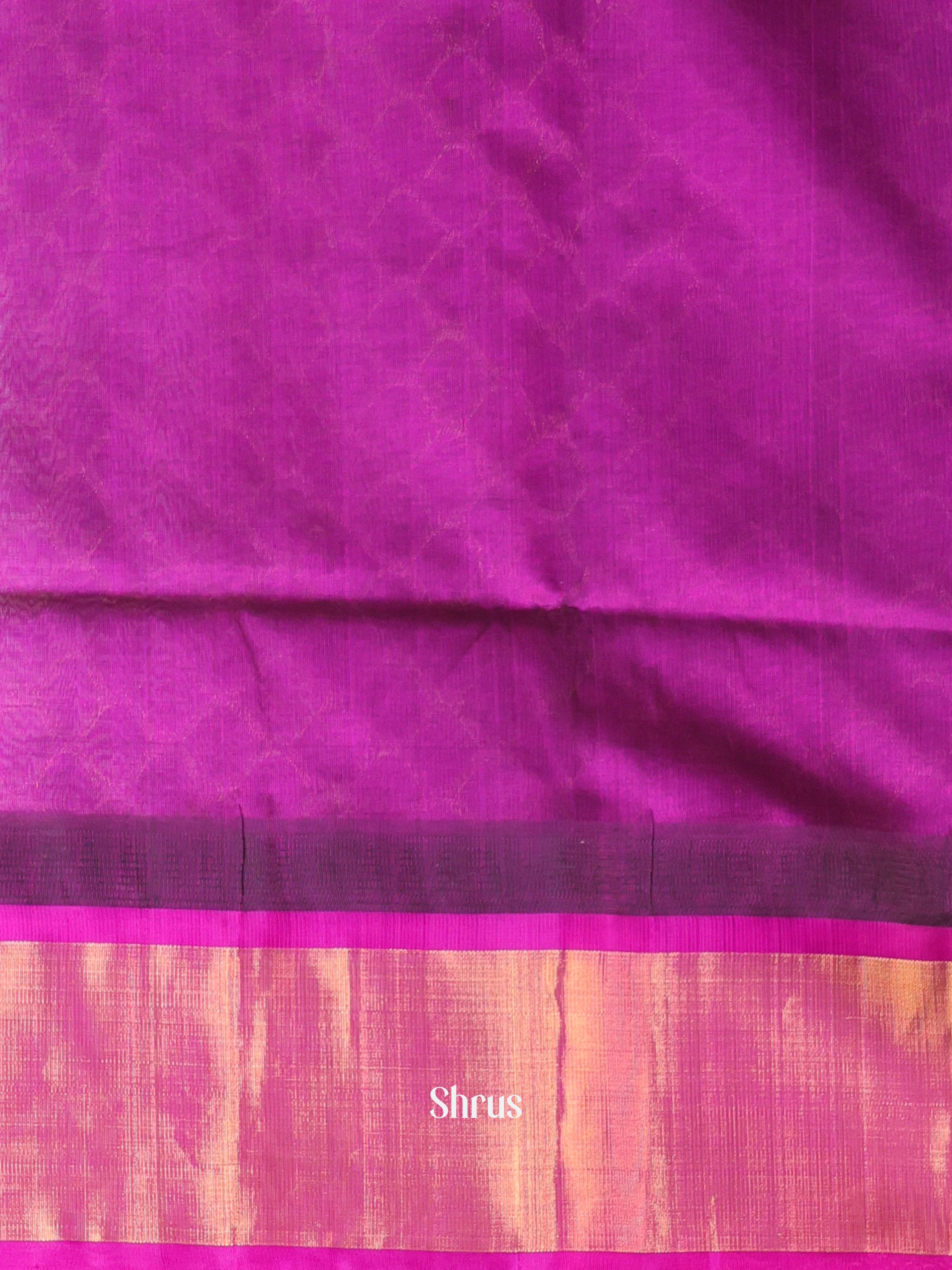 Cream & Majenta - Hindolam Saree - Shop on Shrus.com