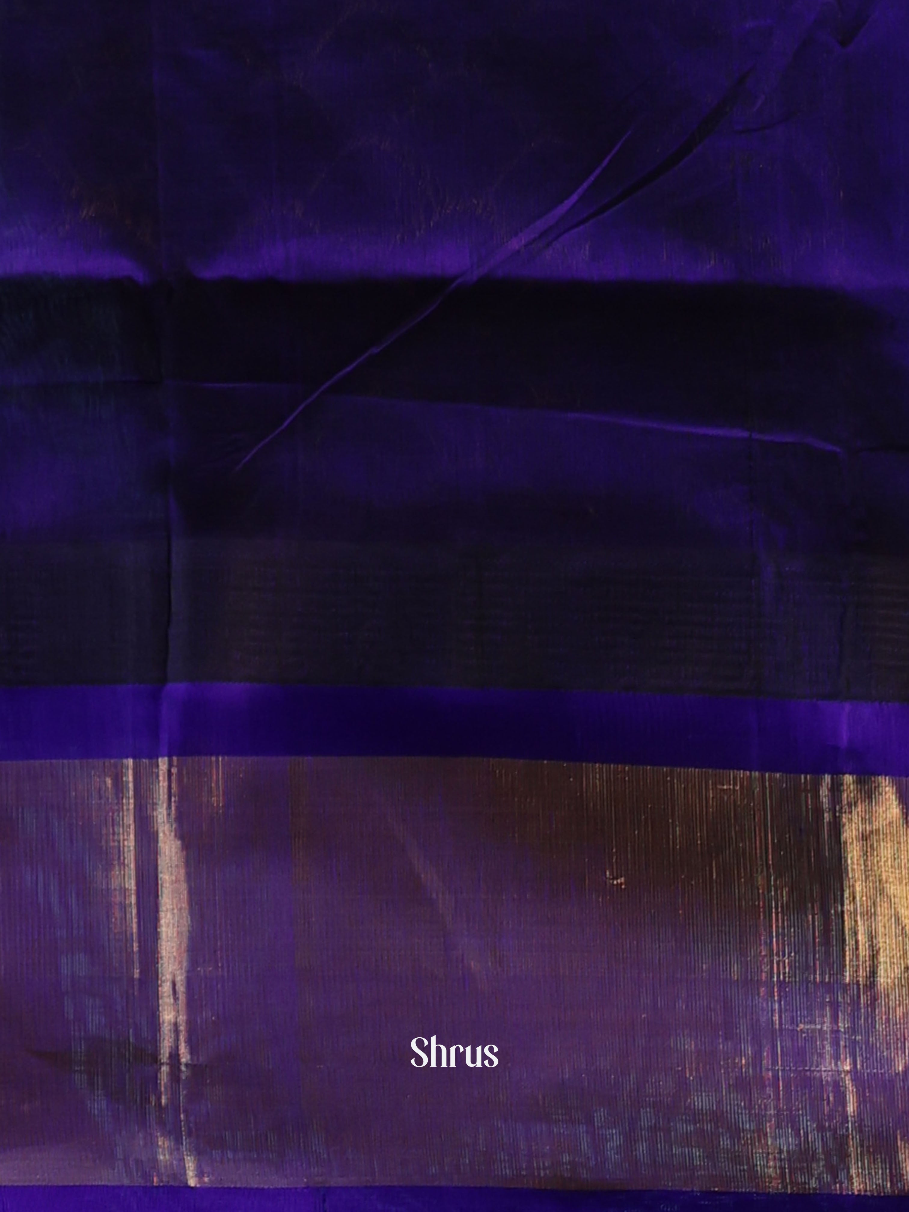Pink & Blue - Silk Cotton Saree - Shop on Shrus.com