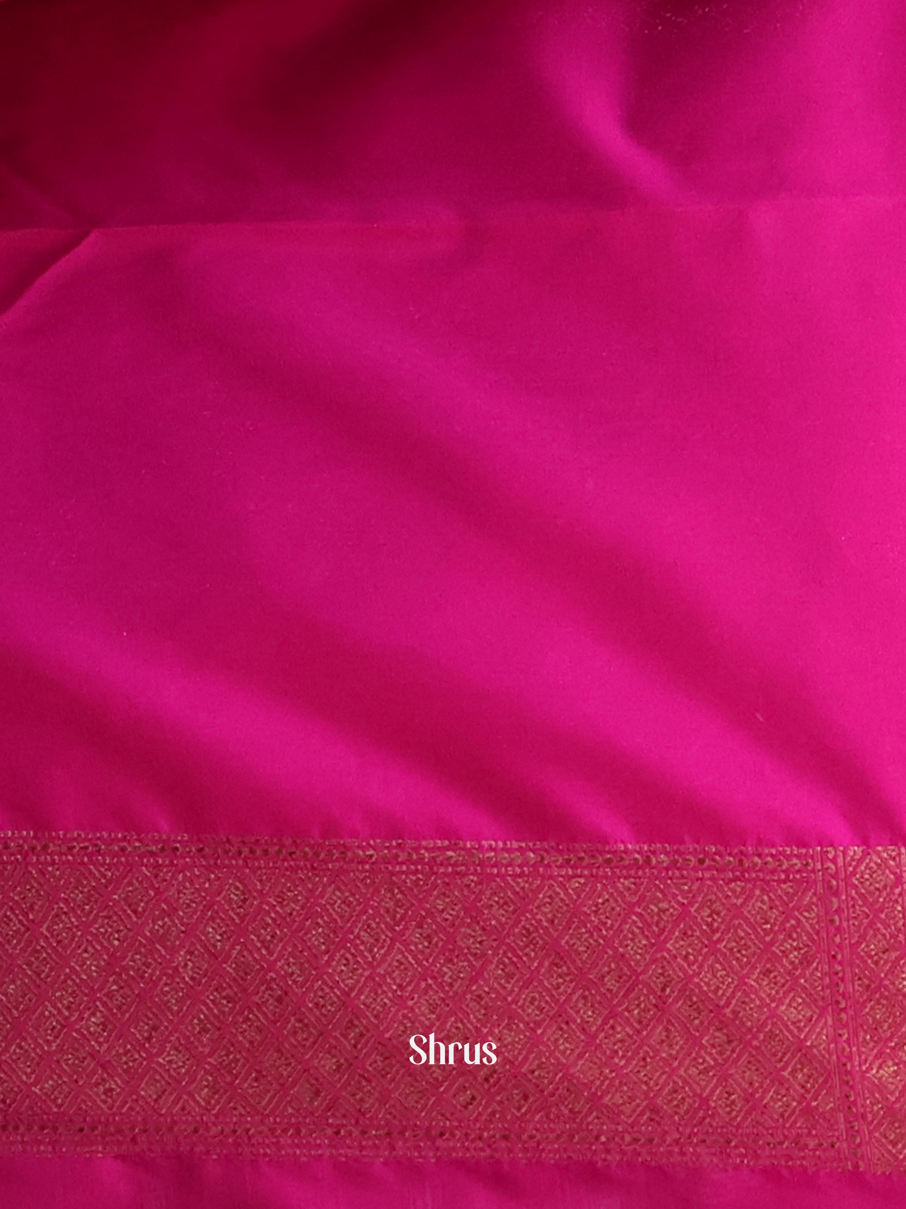Pink - Semi Banarasi Saree - Shop on Shrus.com