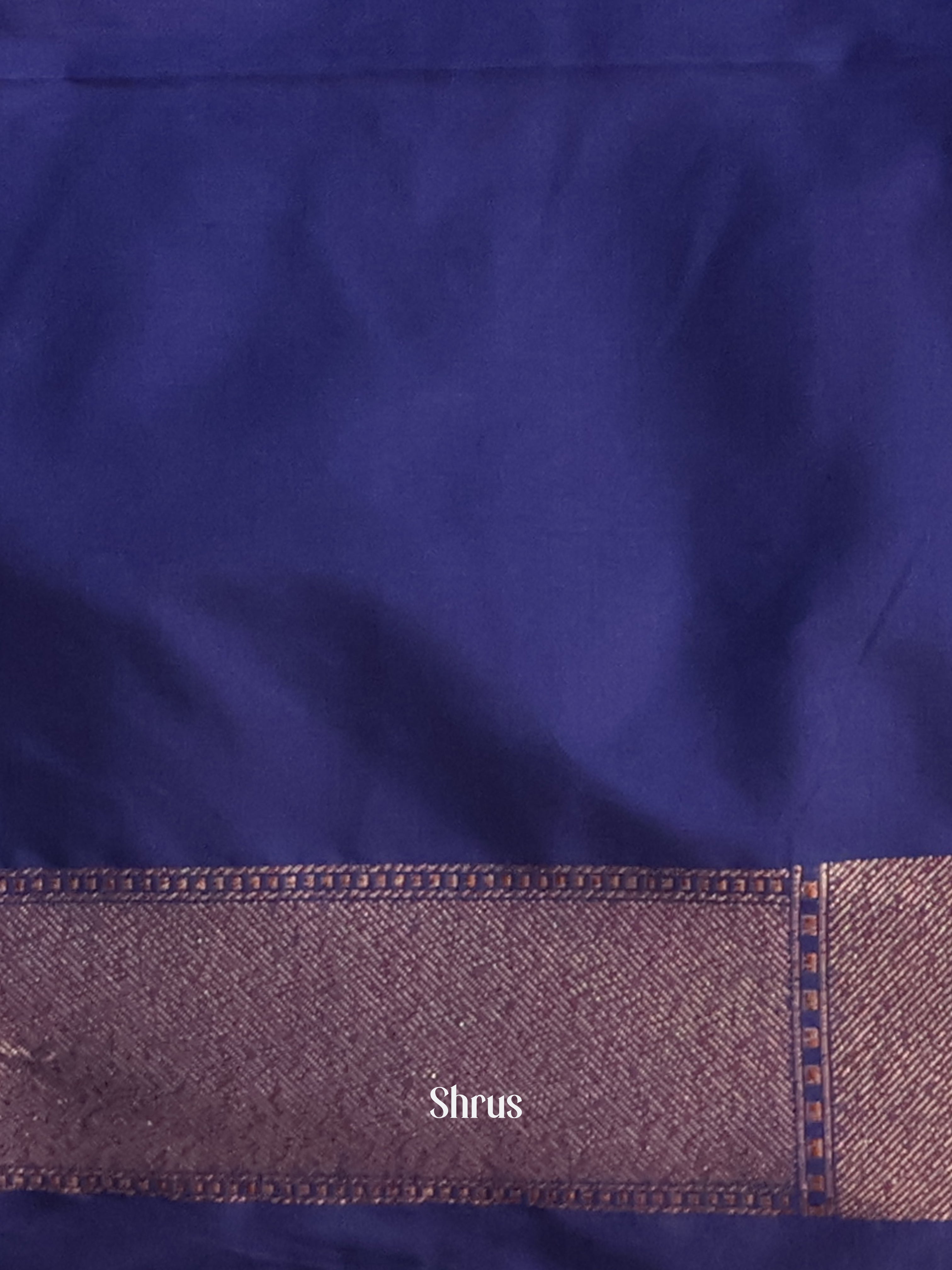 Blue - Semi Banarasi Saree - Shop on Shrus.com