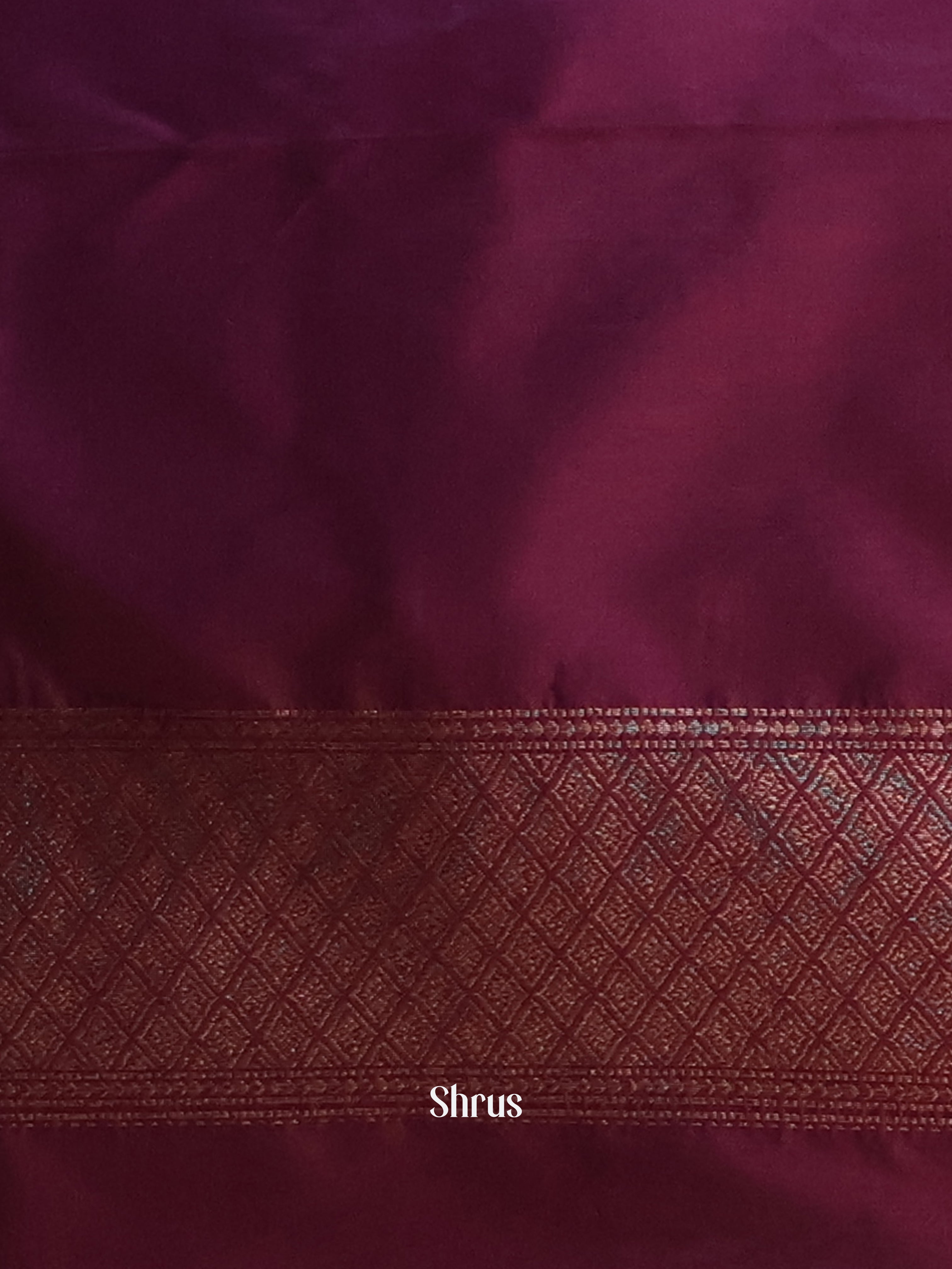 Maroon - Semi Banarasi Saree - Shop on Shrus.com