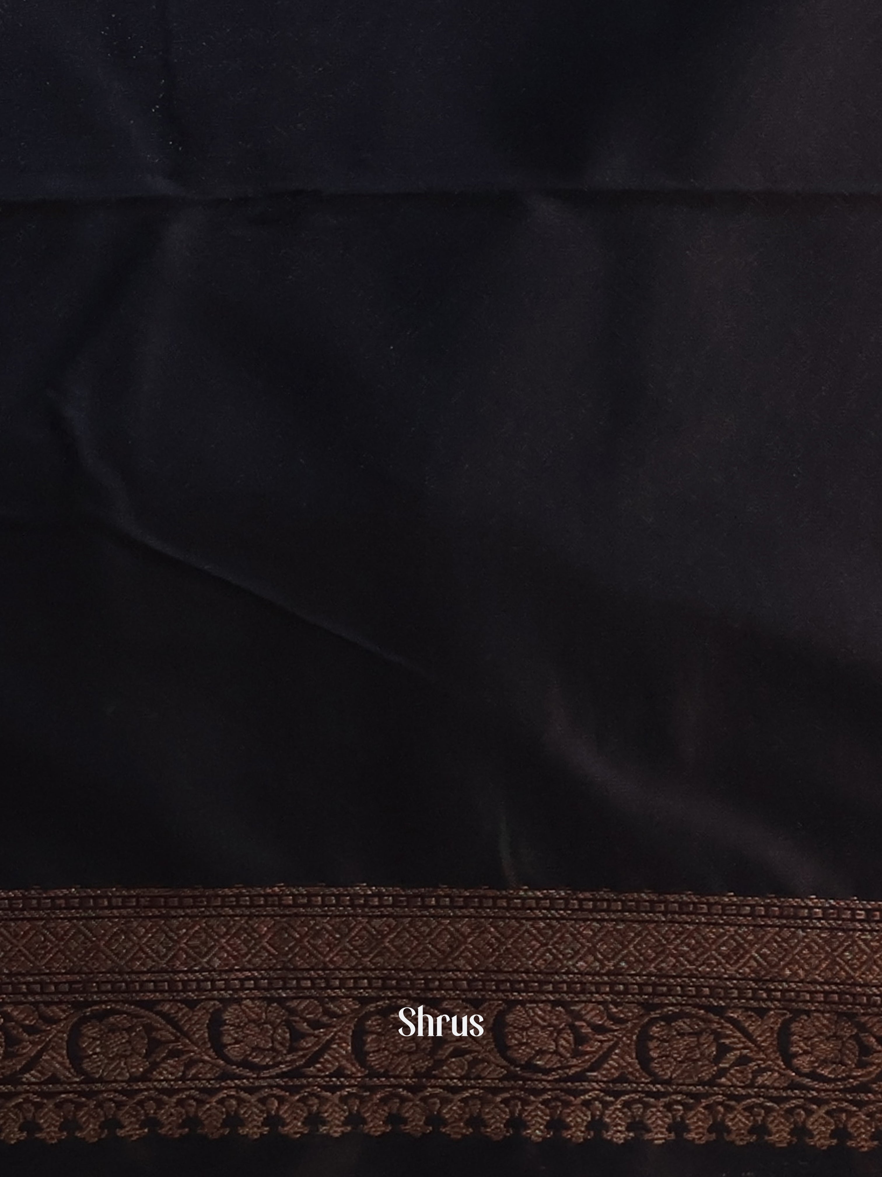 Black - Semi Banarasi Saree - Shop on Shrus.com