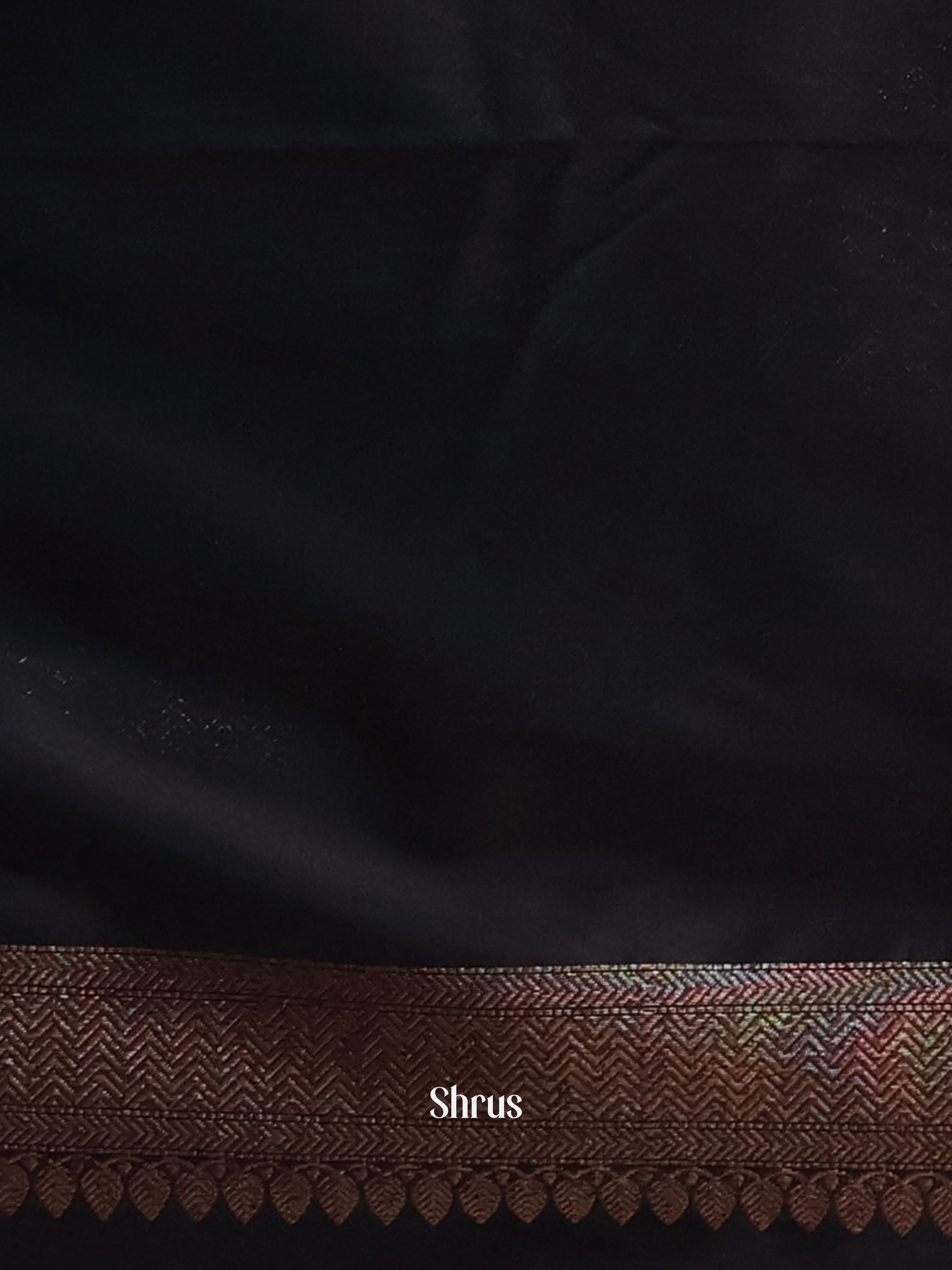 Black - Semi Banarasi Saree - Shop on Shrus.com